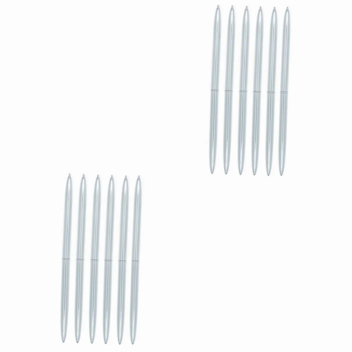 MAGICLULU 2 Set Di Penne A Sfera in Metallo Per Ufficio E Scuola Doppia Rotazione Penne Estetiche Per La Scuola Penne A Sfera Leggere Penna A Inchiostro Nero 6 Pezzi*2