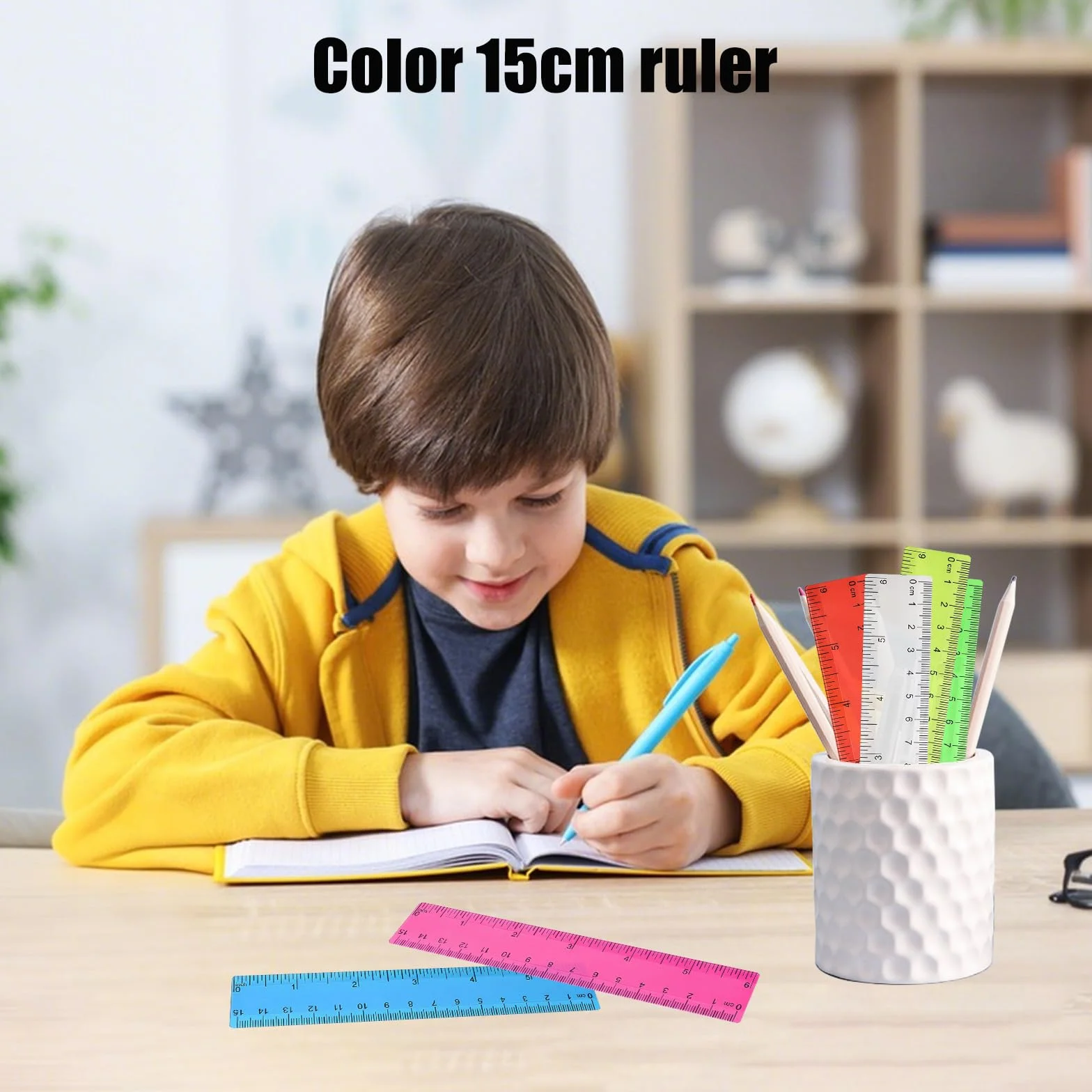 Righello 15 cm Trasparente in Plastica Flessibile Centimetri Pollici Piccolo Cartoleria Scuola Aula Ufficio