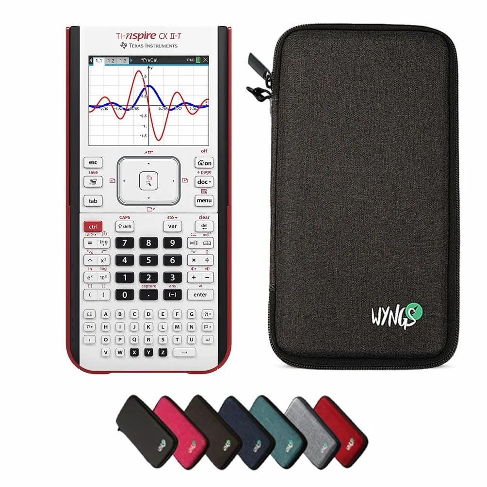 CALCUSO Pacchetto Base grigio scuro con Calcolatrice TI Nspire CX II-T