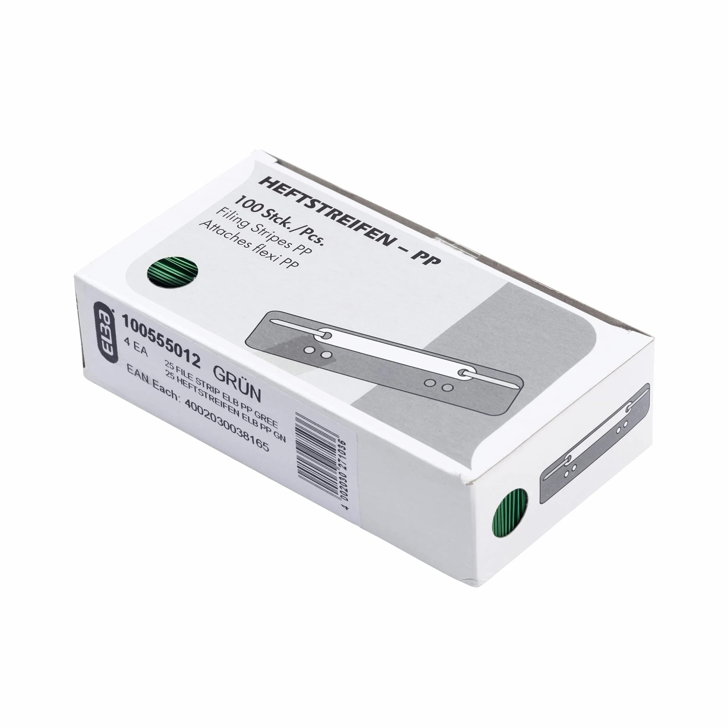 Elba Confezione da 100 strisce in plastica 150 x 35 mm verde