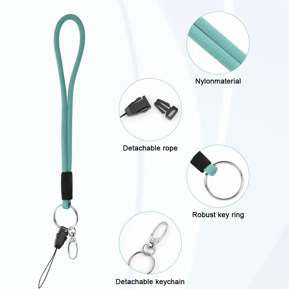 Vicloon Portachiavi Collo Staccabile Cordino Porta Badge Cinturino Polso Laccetto Fibbia Sgancio Sicurezza Neck Lanyard Strap Verde 2Pcs