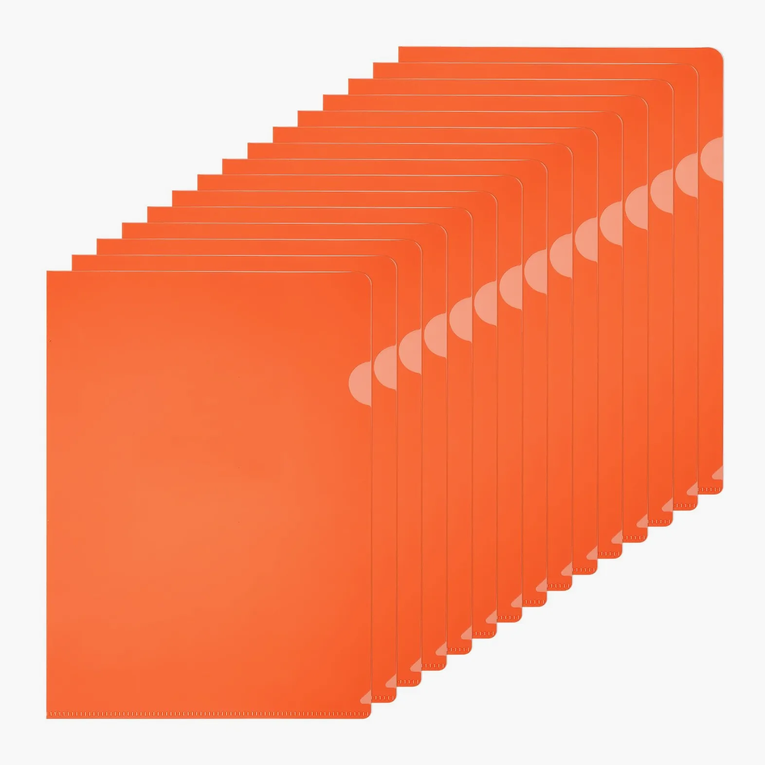PATIKIL Cartellina a L Formato A4, 40Pz Buste Porta Documenti Trasparenti Cartella Portadocument Copertine Custodie Per Documenti Cartelle Ufficio, 8.7"x12.2", Arancione