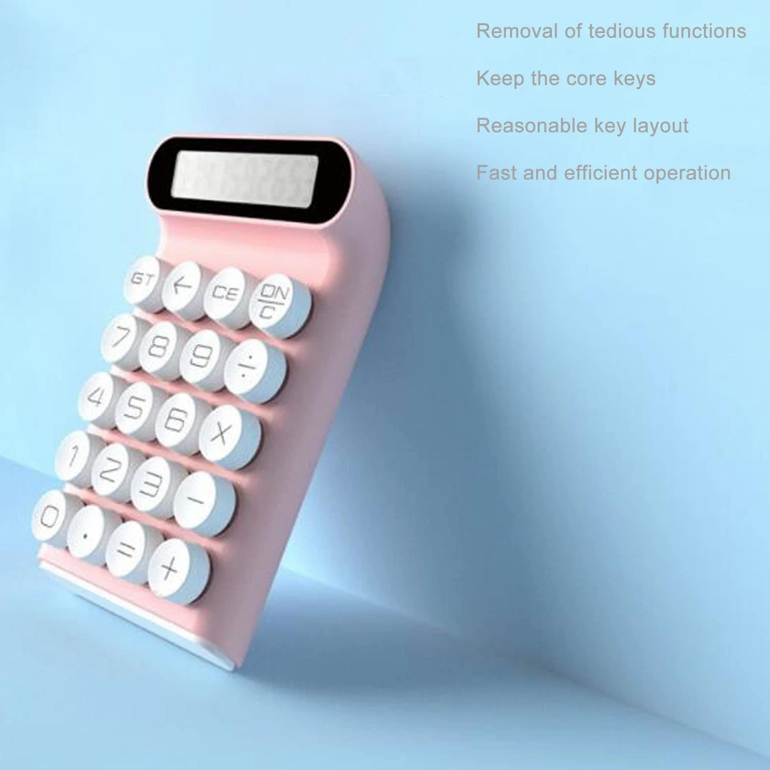 VBESTLIFE Calcolatrice con Interruttori Meccanici, 10 Cifre, Ampio Display LCD, Pulsanti Grandi, Interruttore Blu, Calcolatrici, Calcolatrice da Tavolo, Calcolatrice Carina, Calcolatrice