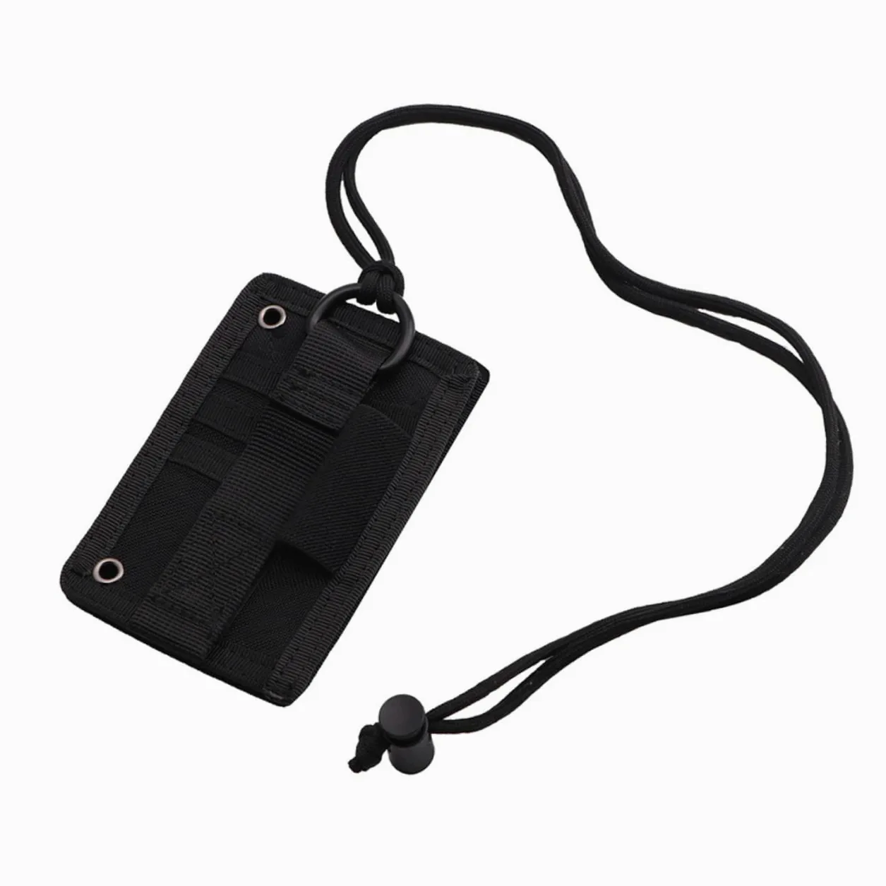3 Porta Badge Con Custodia Per Patente Di Guida Tessere Didentità Scolastiche Biglietti Da Visita Nylon Nero