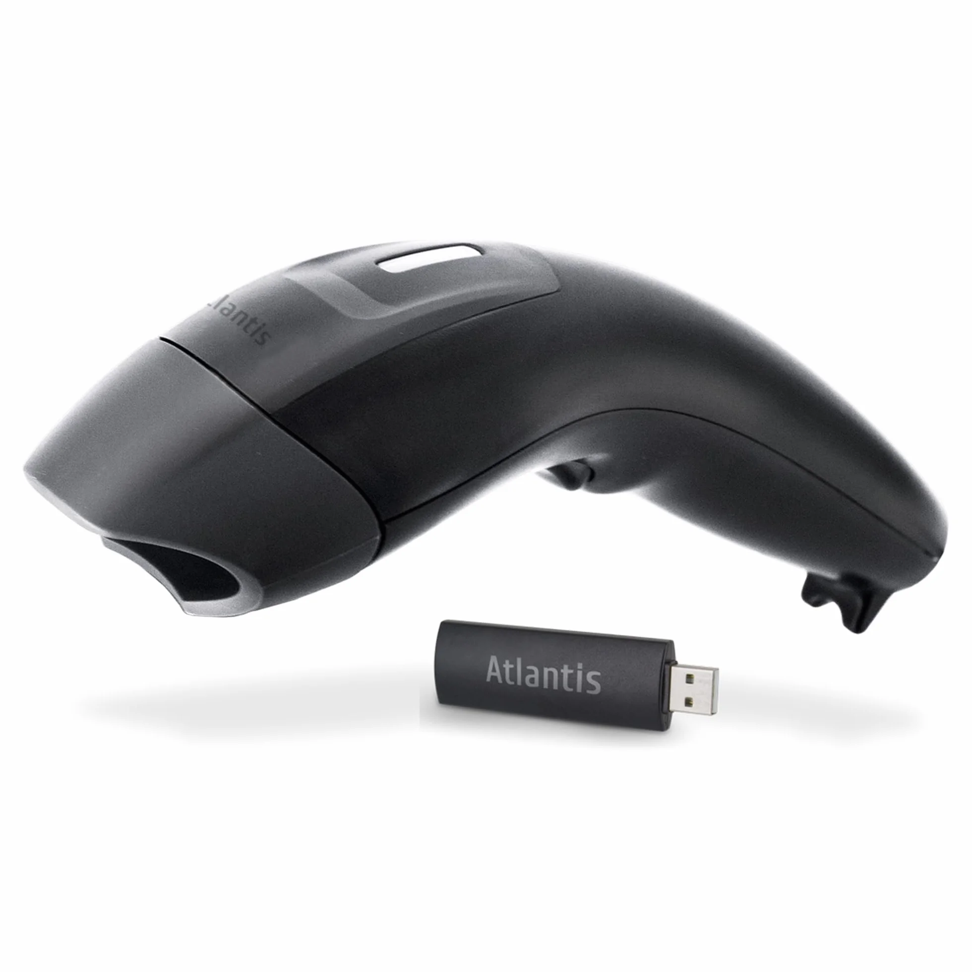 Atlantis A08-LN1252-W Lettore Codici a Barre Barcode reader scanner Wireless 1D Ottico ad alta risoluzione 2500 pix, 270 scansioni sec, legge da smartphone, codice farmaceutico, collegamento USB