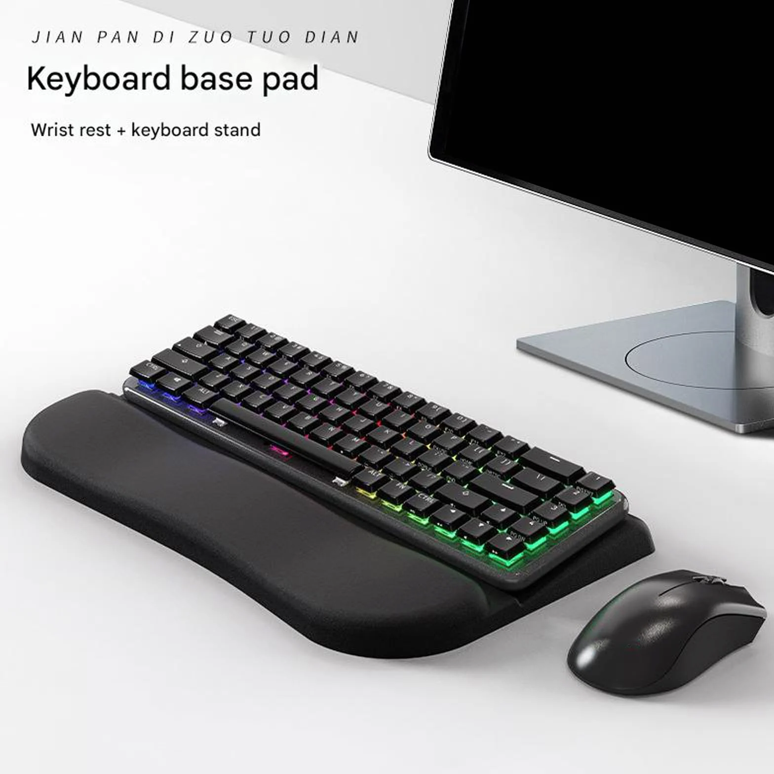 Poggiapolsi in silicone sottile trasportabile, ideale per pendolari e turisti che necessitano di un comfort ergonomico e antiscivolo per la digitazione
