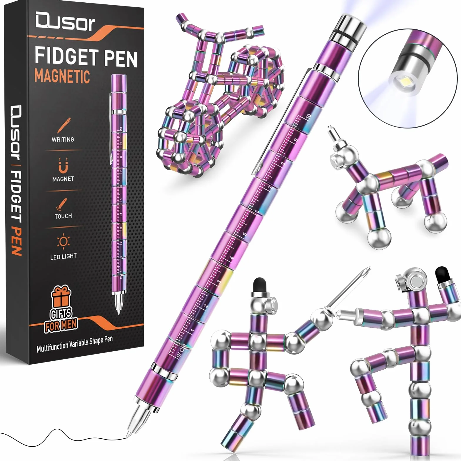 Magnetica Fidget Pen, idee Regalo Femmina Uomo Compleanno Penna Magnetica, Regali per Lui/Lei, Regali Teenager