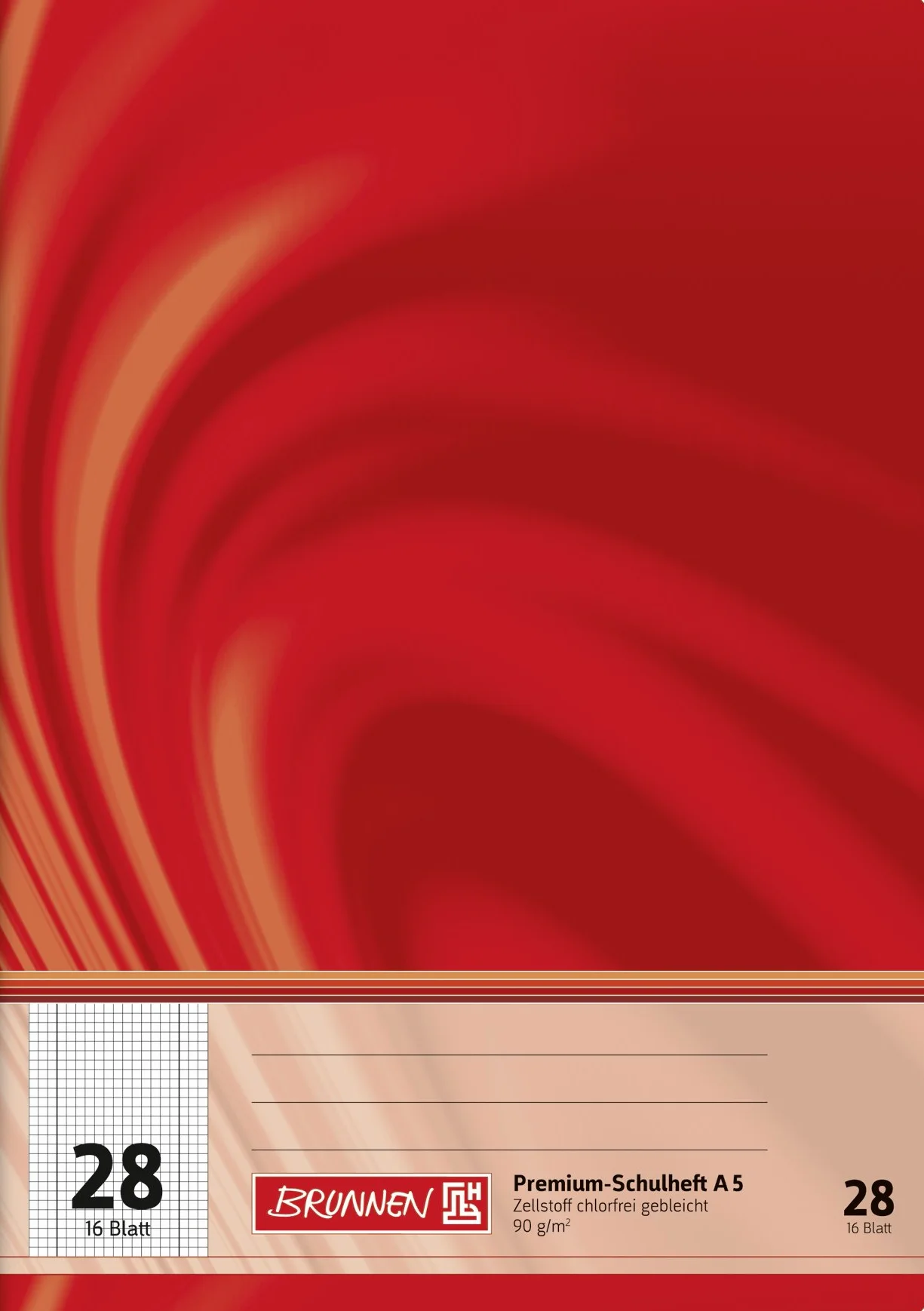 Fontana Quaderno A5 Vivendi 32 fogli a quadretti 5 mm con bordo Rigatura 28