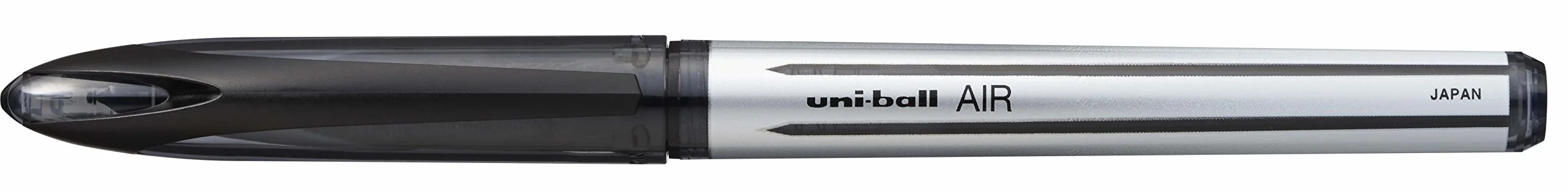 Uni-ball UBA-188-L Air Penna Rollerball, inchiostro nero Super Ink, a prova di manomissione, confezione da 5 pezzi