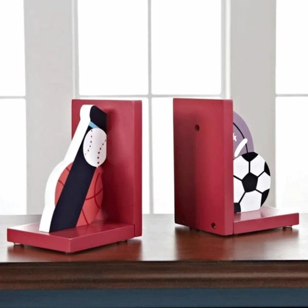 Reggi Libri, Fermalibri Fermalibri per giochi con la palla decorativi in ​​legno creativi Libri per carichi pesanti Ufficio Casa Scrivania