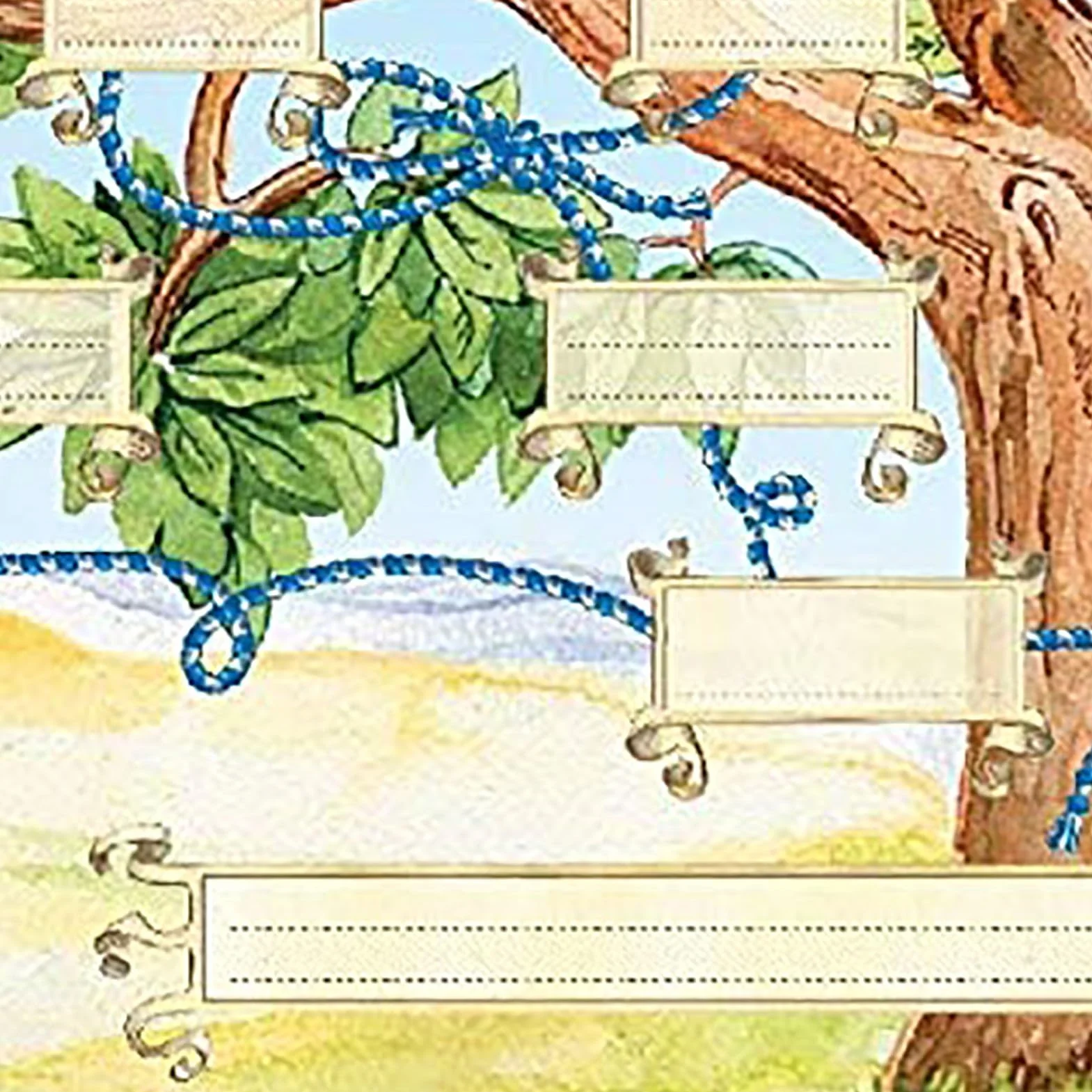 Plakat Drzewo Genealogiczne do Wypełnienia - Dekoracja Genealogiczna