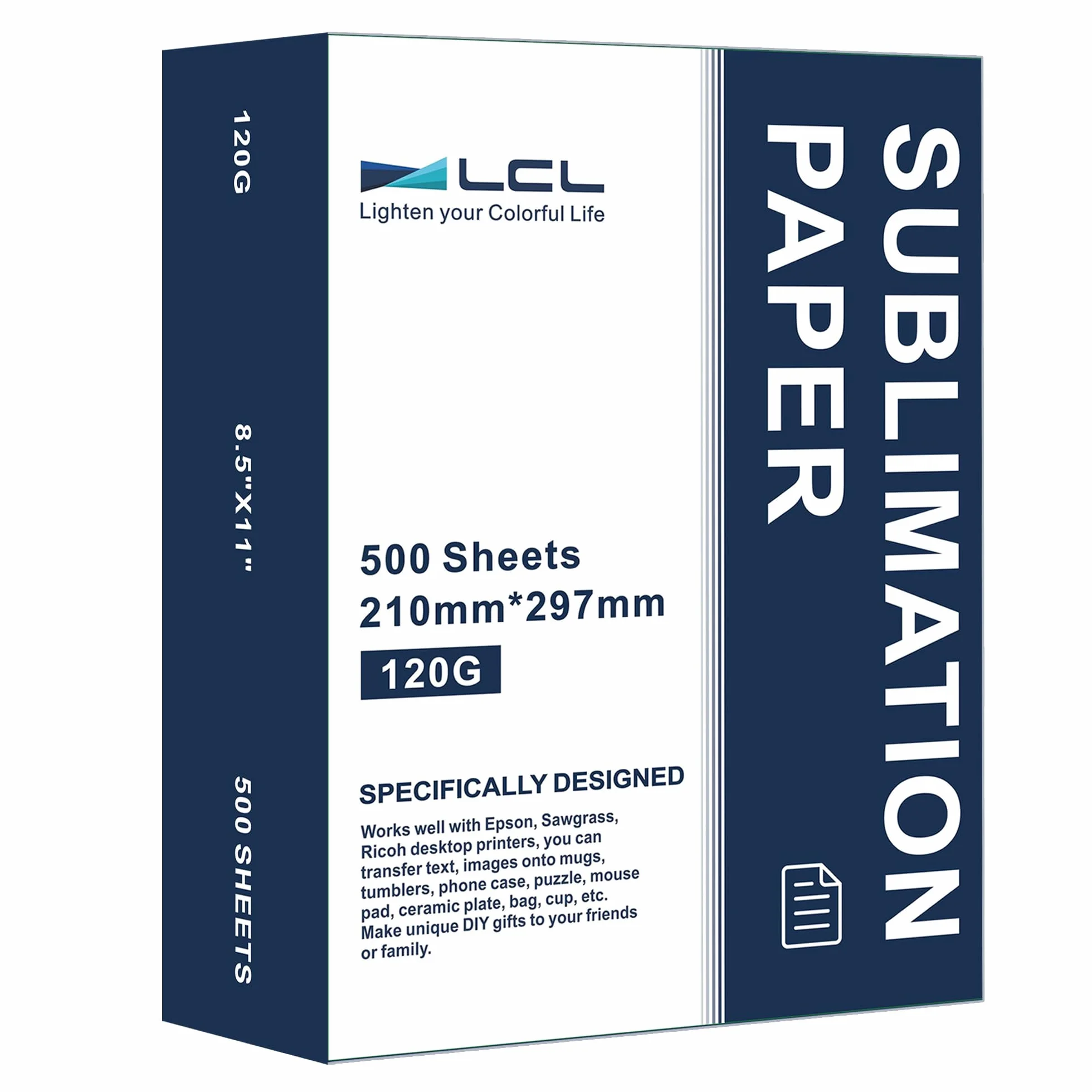 Carta per sublimazione A4 210x297 mm 500 fogli 120 g/m² compatibile EPSON SAWGRASS RICOH Brother