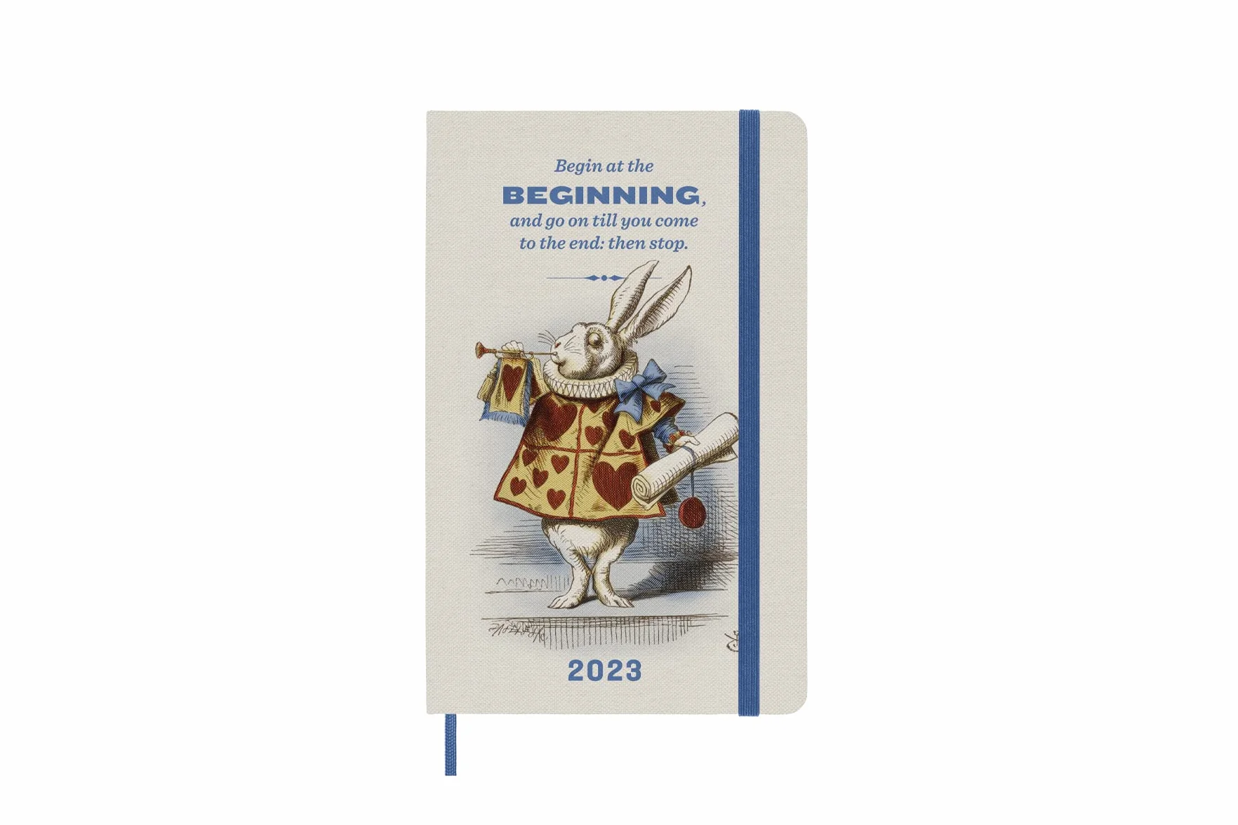 Moleskine Agenda Settimanale 2023, Agenda 12-Mesi, Edizione Limitata Alice nel Paese delle Meraviglie, Agenda con Copertina Rigida e Chiusura Elastica, Formato Large 9 x 14 cm