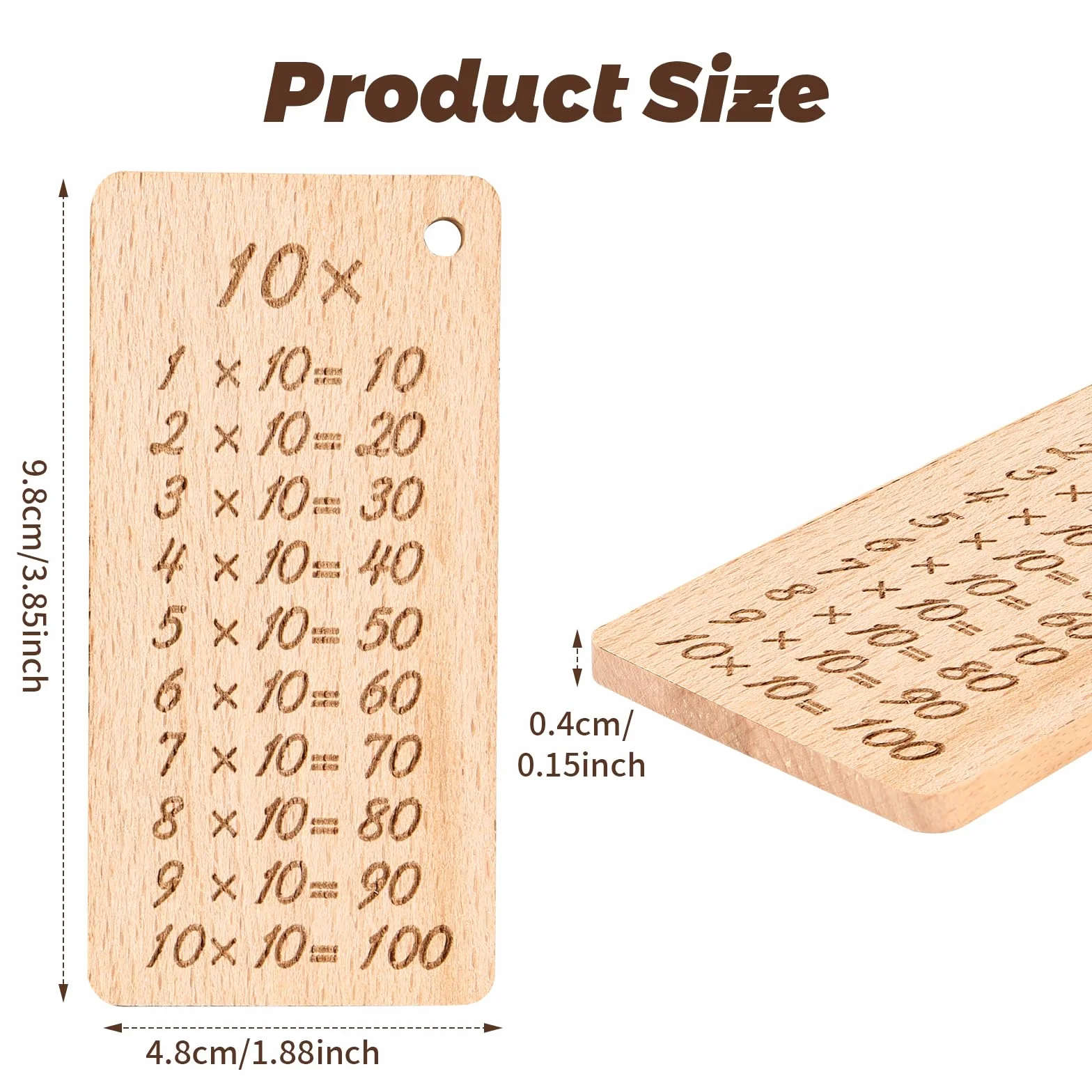 Tavola delle Moltiplicazioni in Legno 1x1 per Bambini