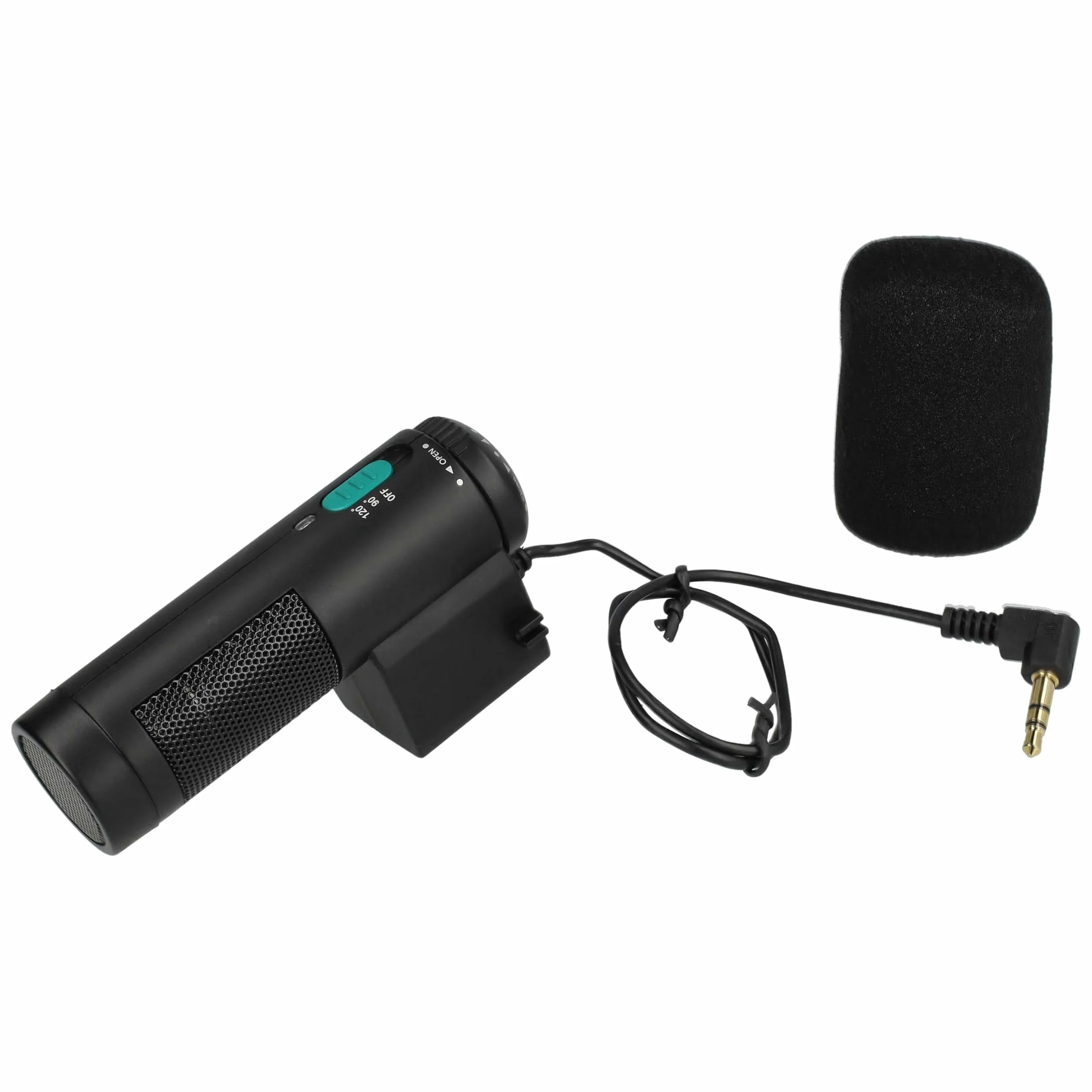 vhbw Microfono stereo esterno per Panasonic Lumix DMC-FZ300, DMC-FZ1000, DMC-LX3, DMC-LX5.