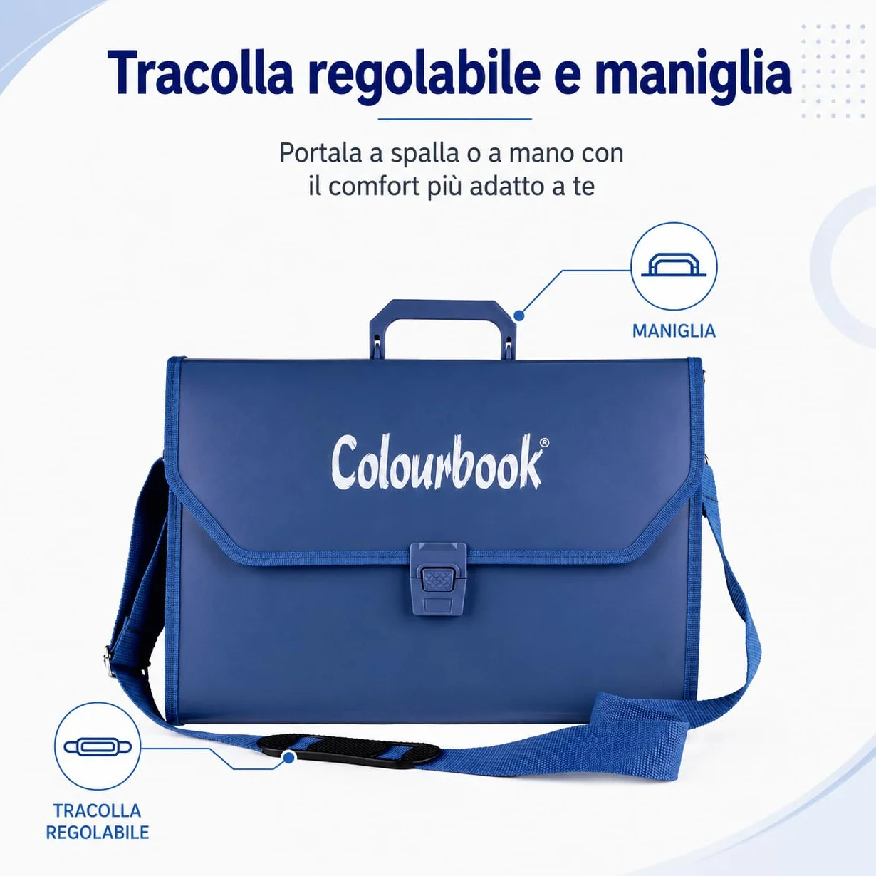 Colourbook Valigetta Portadisegni A3 35x50 cm Impermeabile Leggera Made in Italy