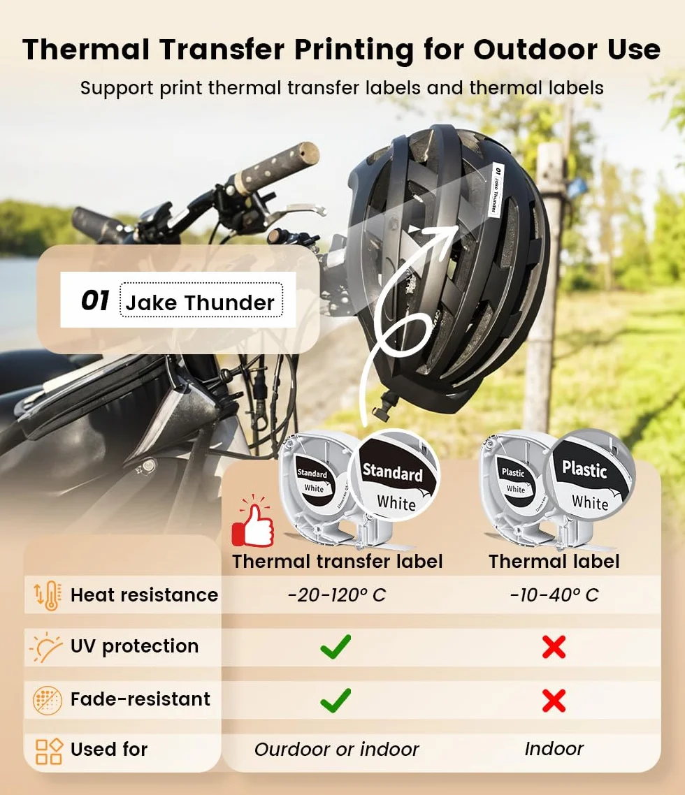 Phomemo P12-Pro - Stampante per etichette Bluetooth, monocromatica, termica, con 3 nastri per etichette, ricaricabile USB, per casa e ufficio
