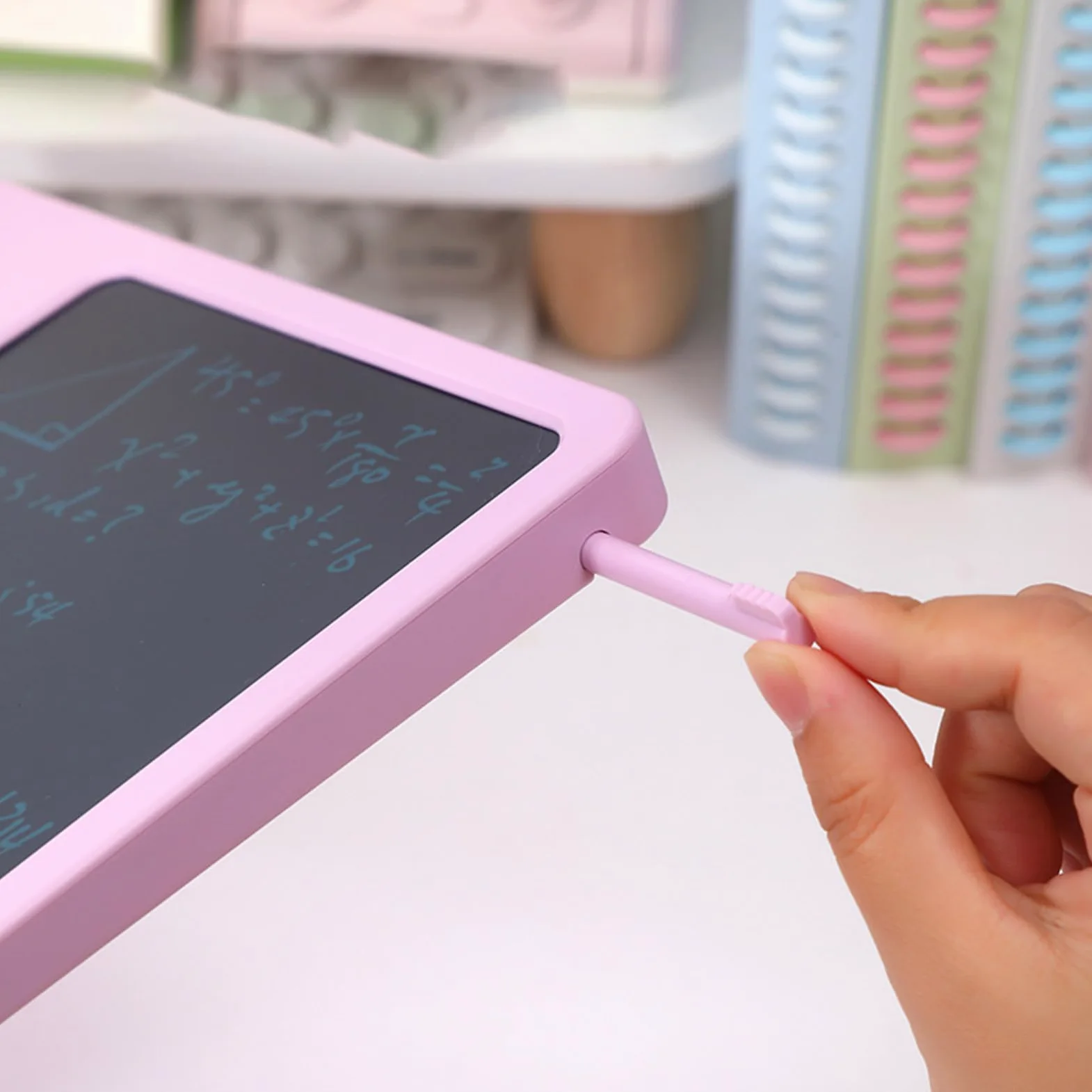Calcolatrice da tavolo con grande display LCD a 12 cifre, funzione standard per ufficio, casa, scuola, tavolo studente, con lavagna LCD