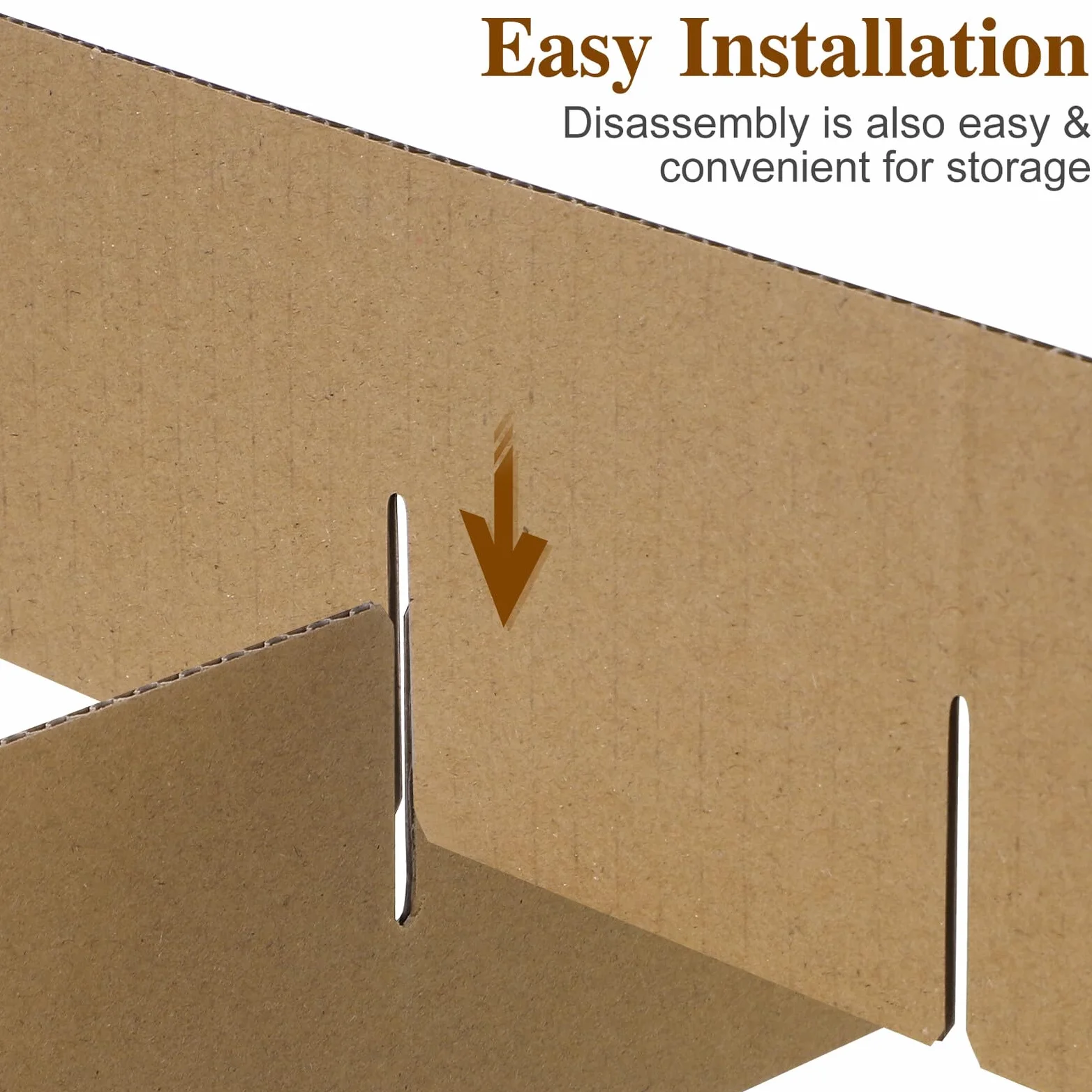 Set da 6 Divisori in Cartone per Scatole da Trasloco 82x82x80mm