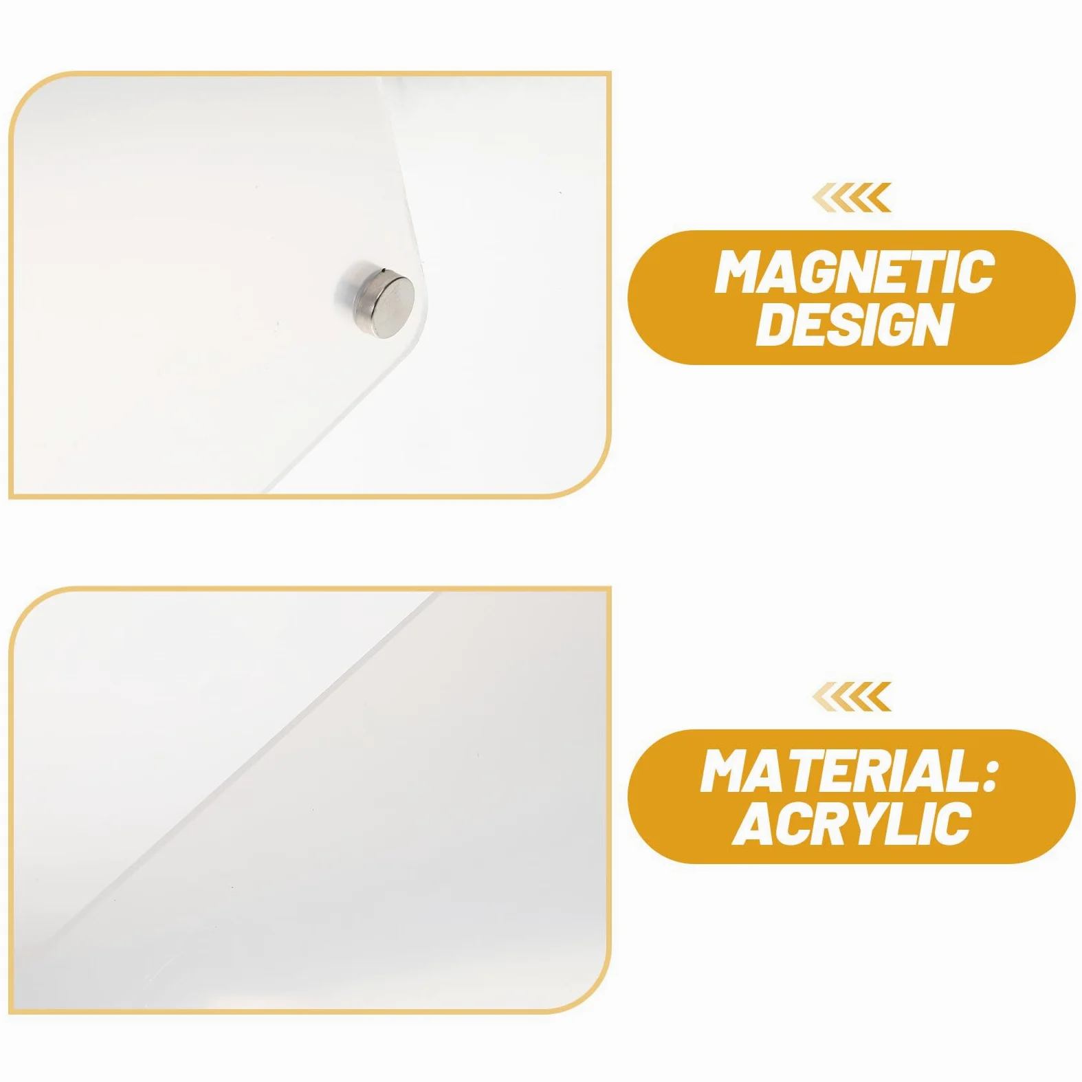 Luxshiny Lavagna Magnetica per Frigorifero in Acrilico Superficie Liscia Cancellabile Secco, Planner Settimanale Pratica per Promemoria e Organizzazione Casa Ufficio