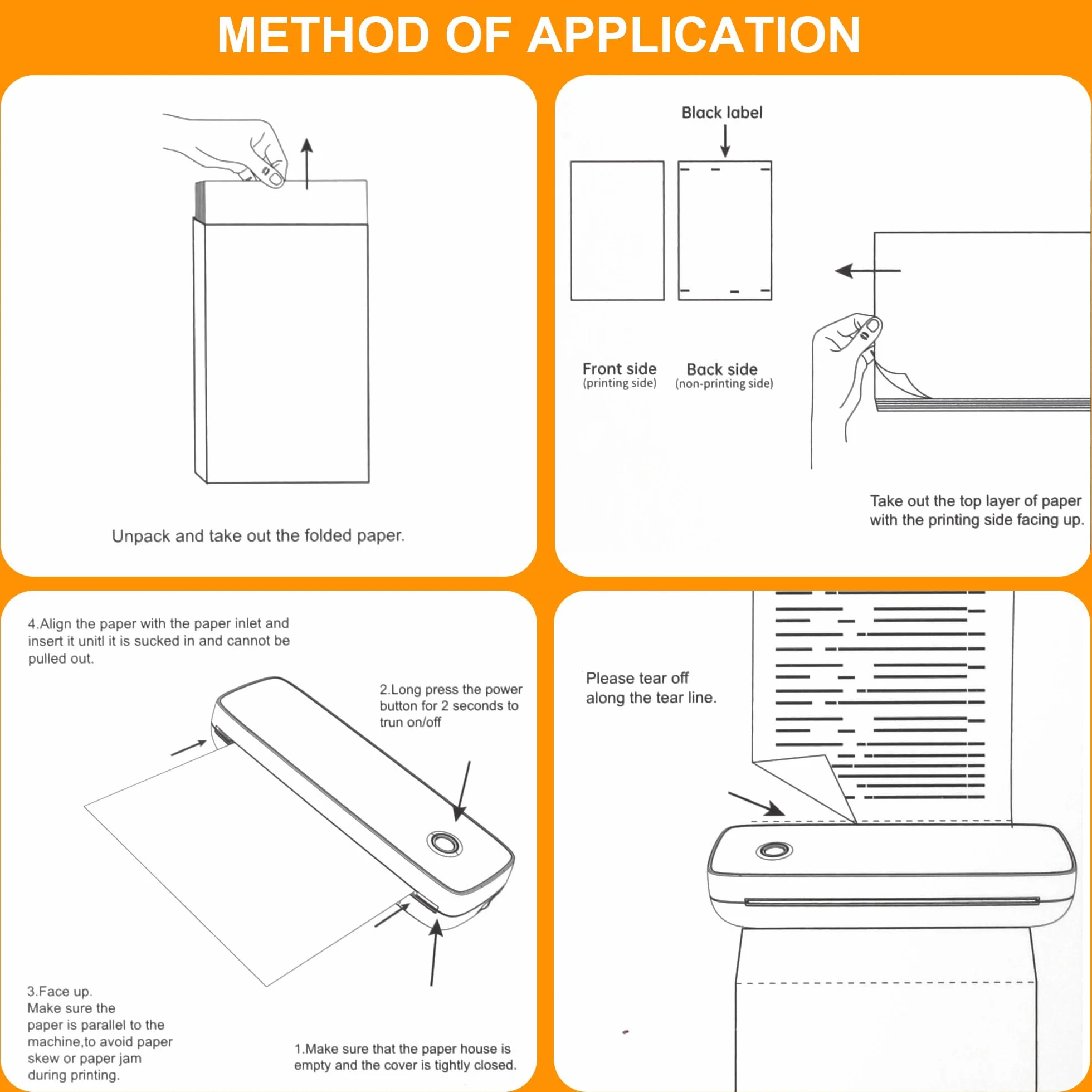 Carta termica A4 210x297 mm pieghevole per stampanti termiche 200 fogli