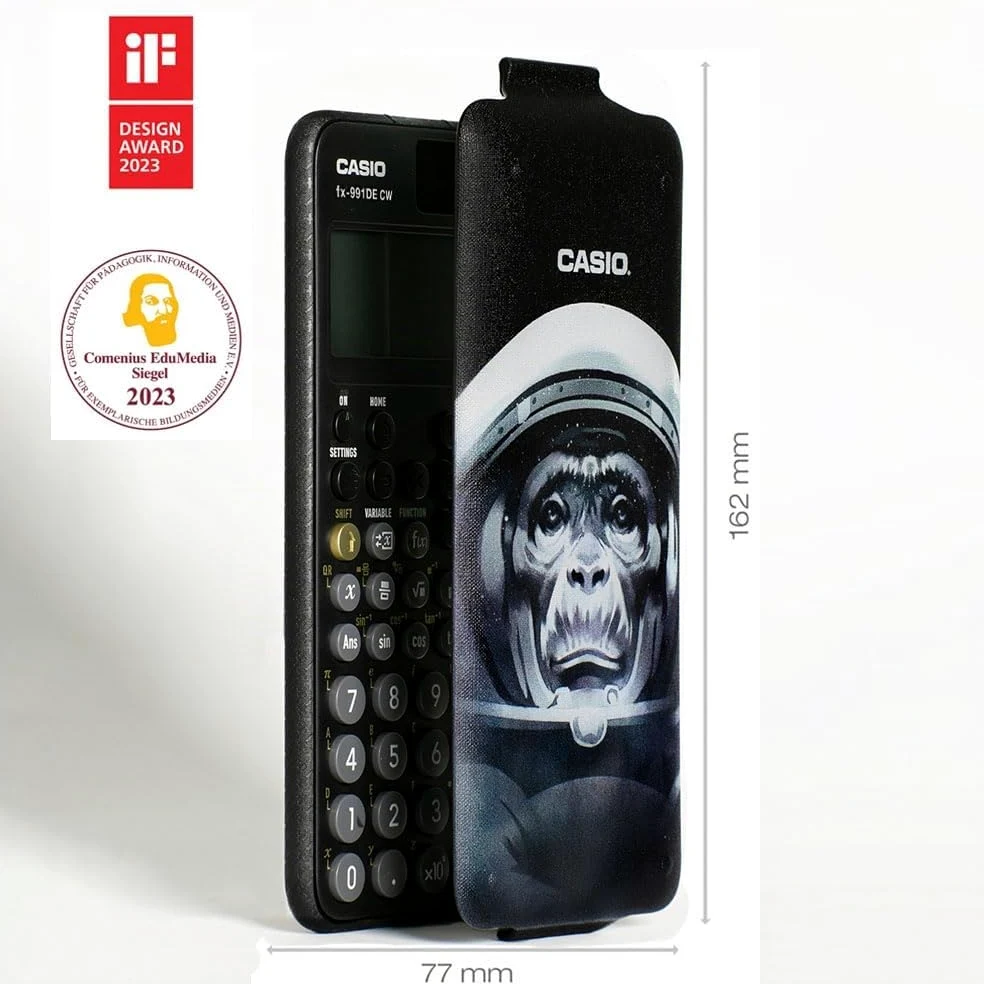 Casio FX-991DE CW ClassWiz calcolatrice scientifica tecnica con Art-case "Space Monkey", menù tedesco (edizione limitata)