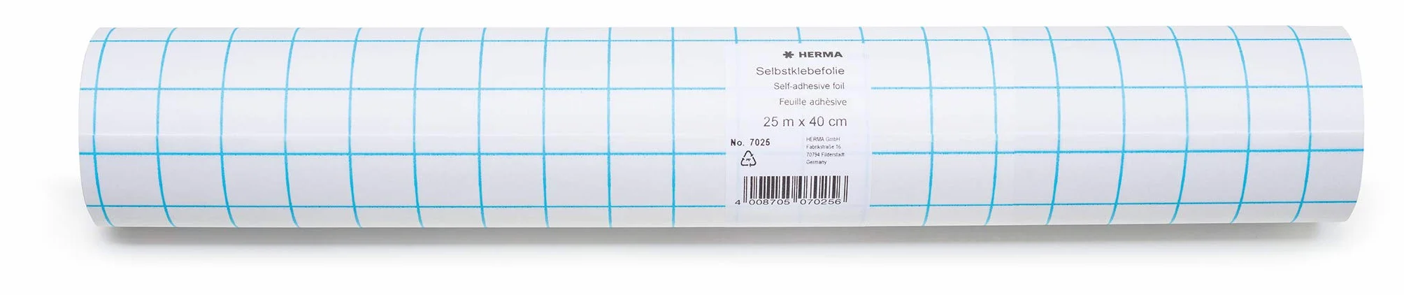HERMA 7003 Pellicola protettiva incolore per libri,25 m x 40 cm, autoadesivo, lucido, transparente, 1 rotolo