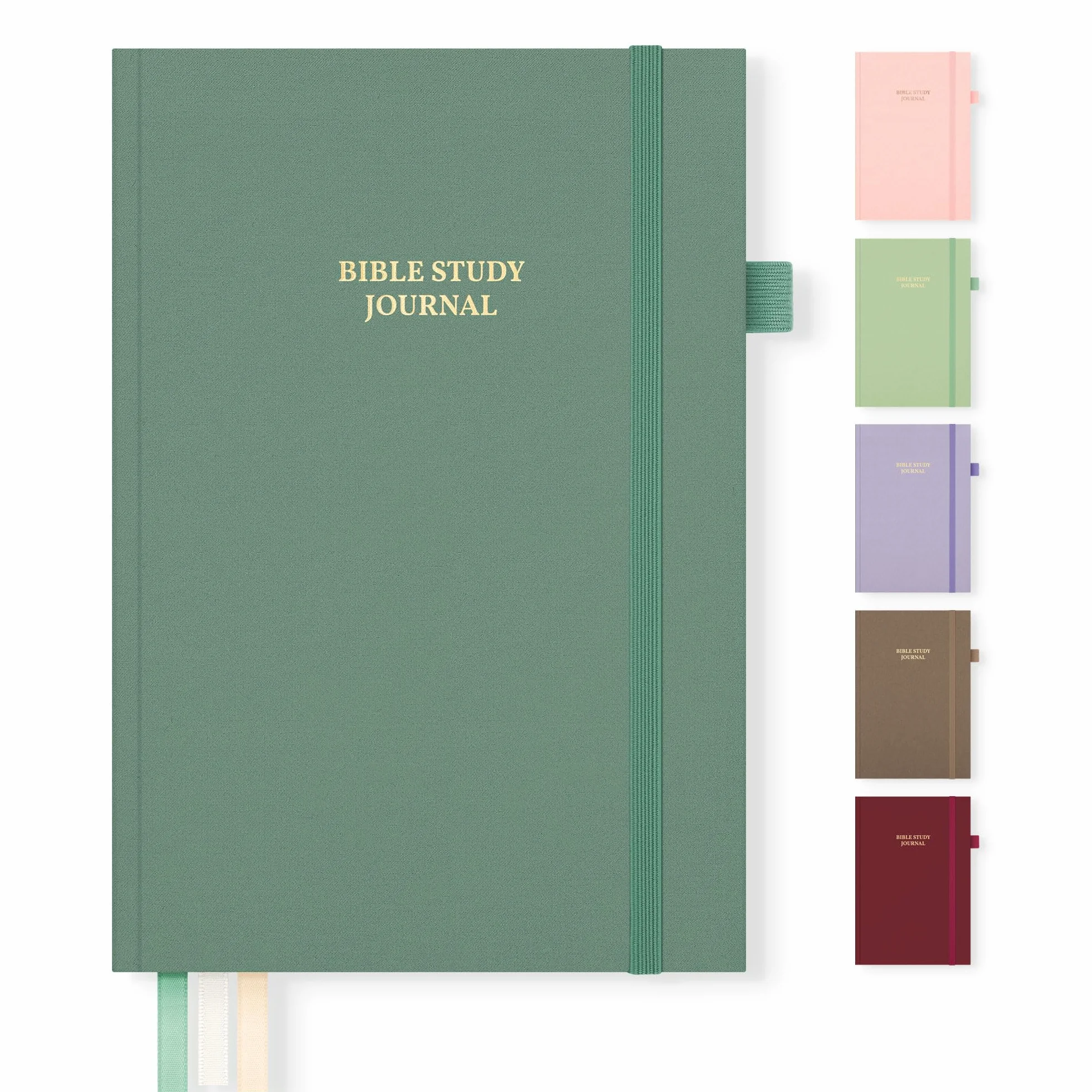 Diario di studio biblico, quaderno per appunti e riflessione, formato A5, verde scuro