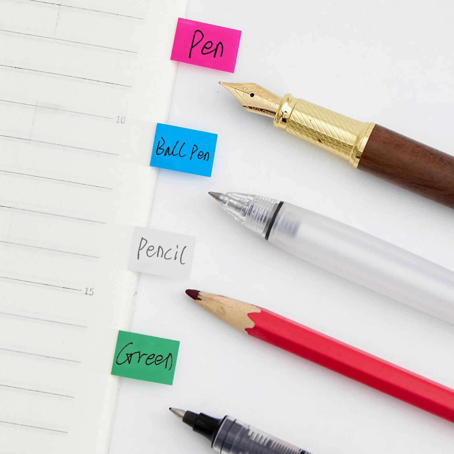 Segnapagina adesiva per appunti, trasparente, scrivibile, colorata, per libri, indice, etichette, etichette, etichette, divisori, per quaderni, ufficio, scuola, insegnanti, planner memo, 1000 pezzi