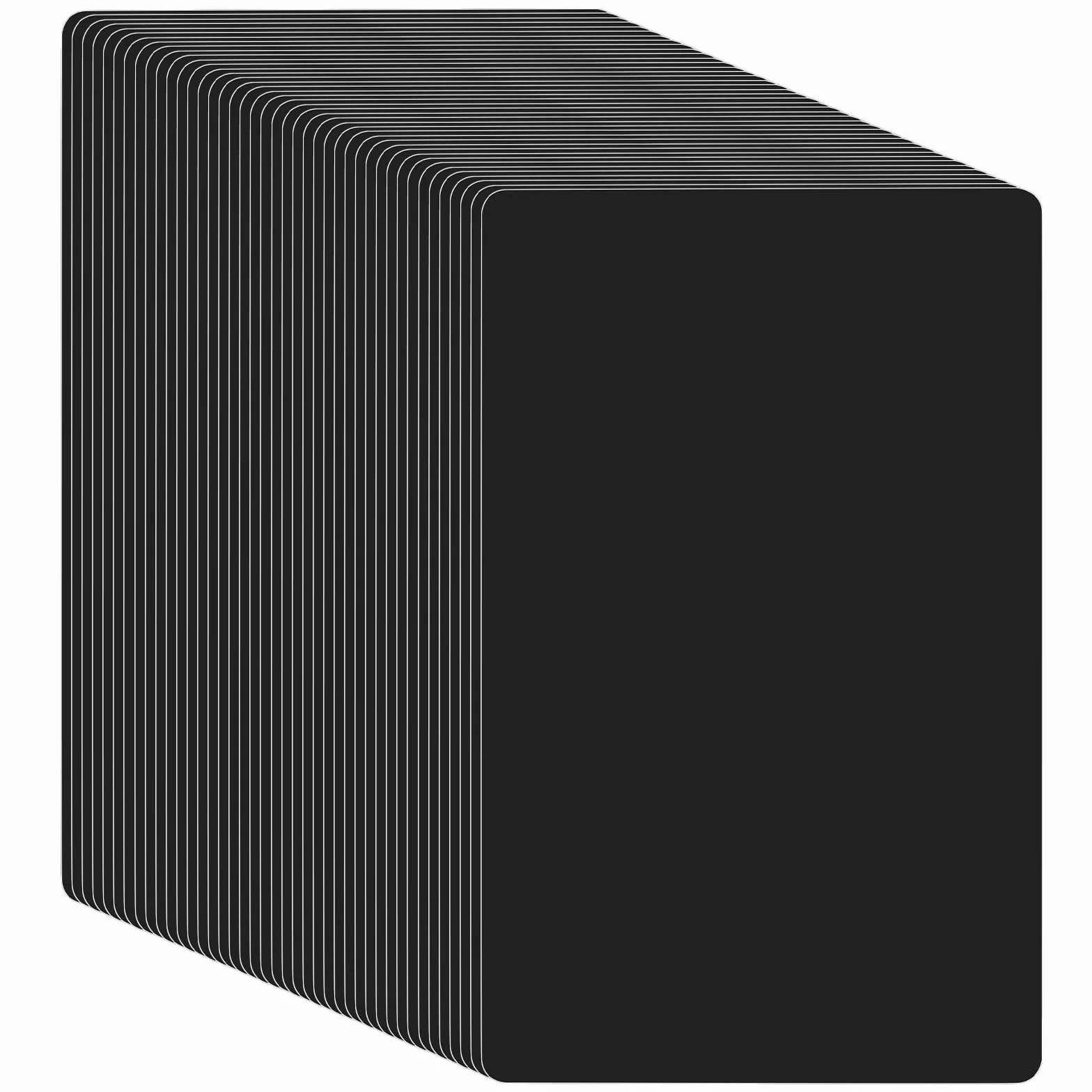 KEILEOHO 150 Pezzi Biglietti da Visita in Alluminio Nero, Metallizzati, 86 x 54 x 0,21 mm