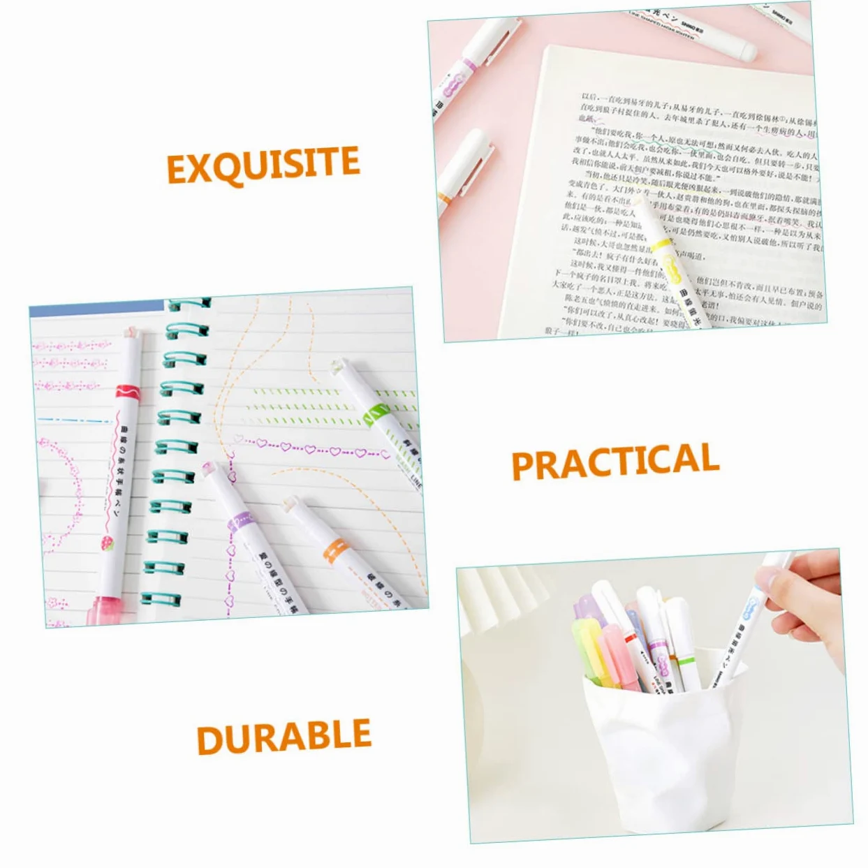 STOBOK 18pezzi Evidenziatori Colorati Con Punta Fine e Design Per Note e Scrittura Per Studenti Artisti e Lavoro Creativo
