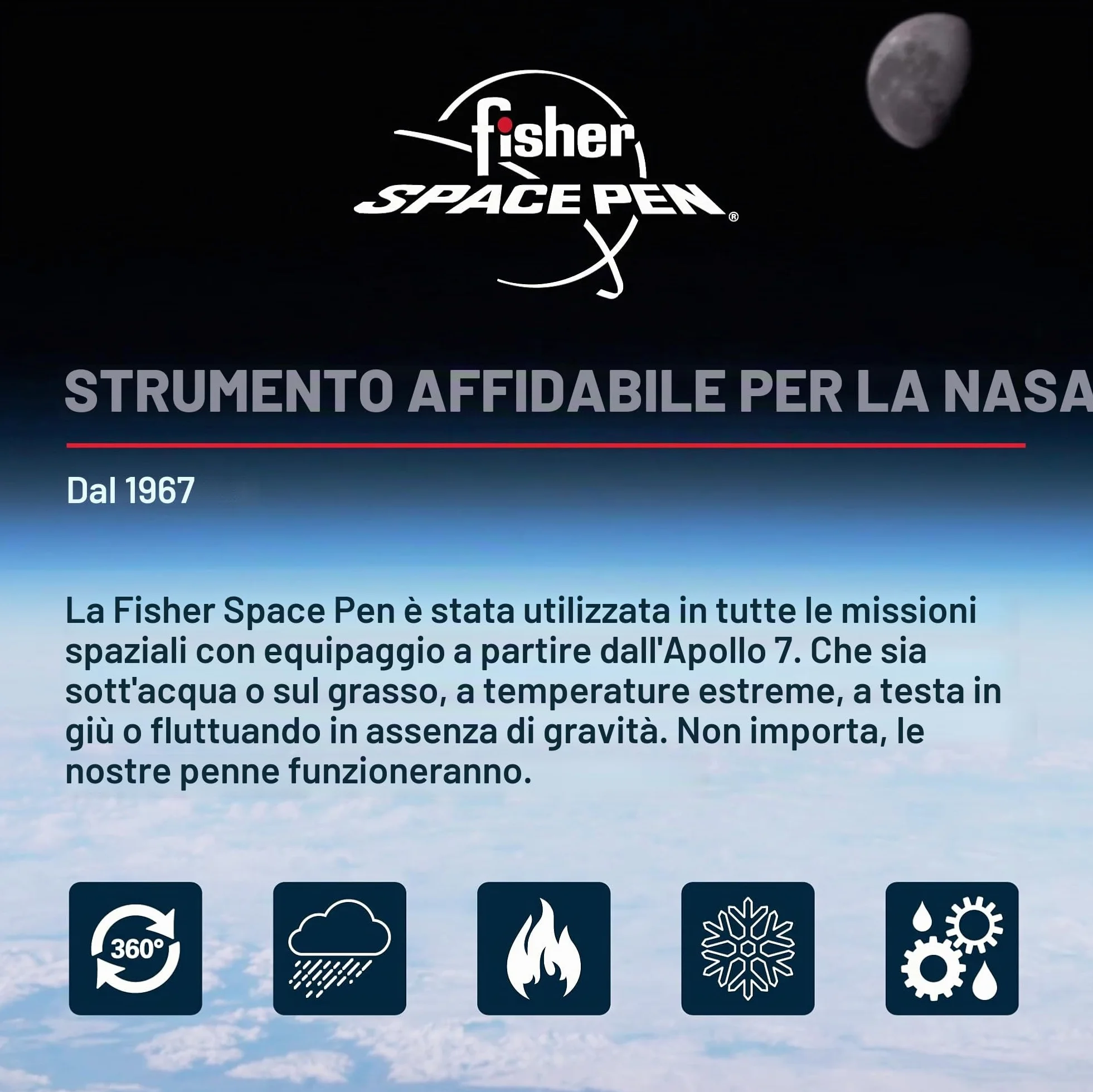 FISHER Space Pen Bullet – Genuine Disponibile in Diversi Colori, in Confezione Regalo