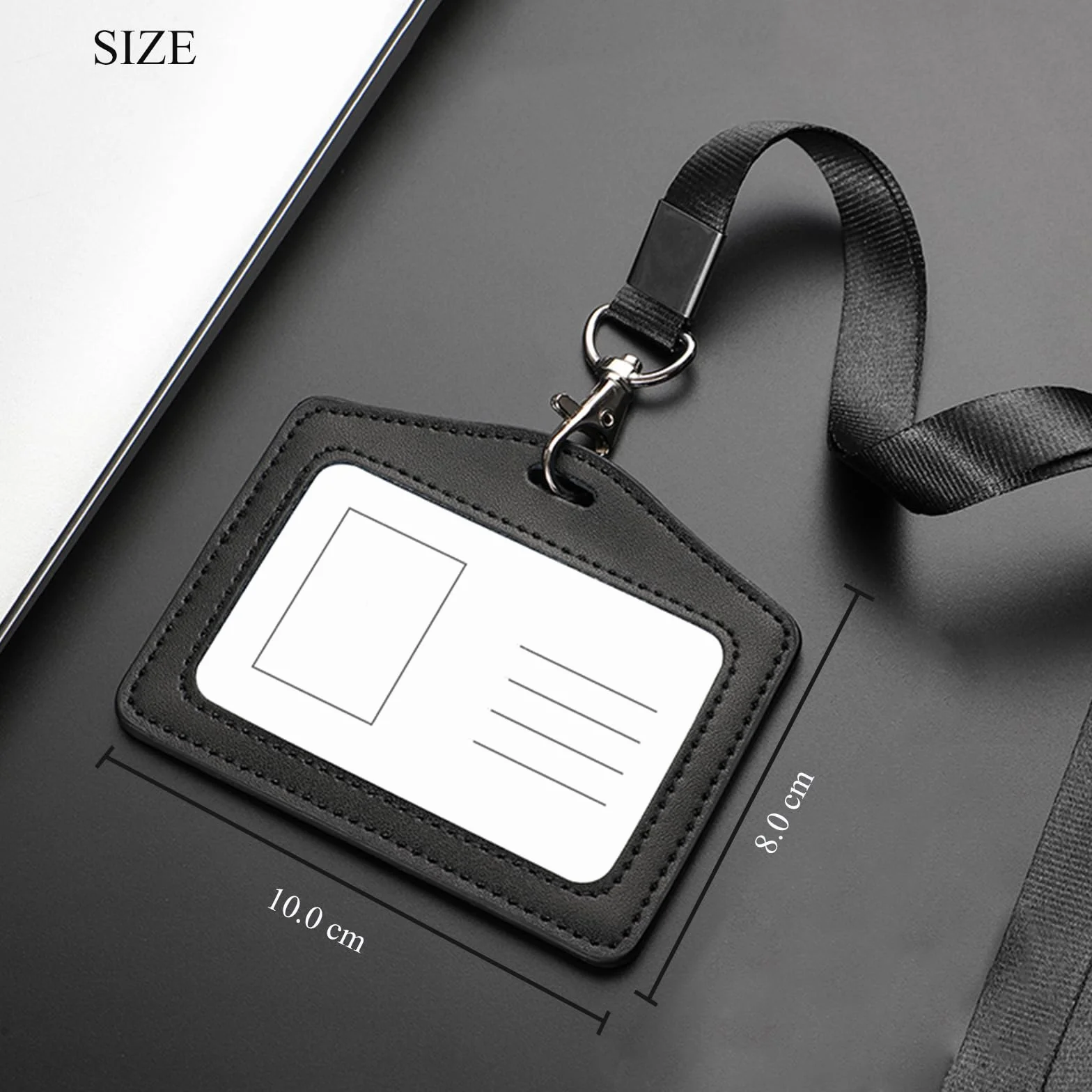 Porta Badge da Collo PU Cordino 1/2 Meekye Set per Carte di Credito ID Lavoro