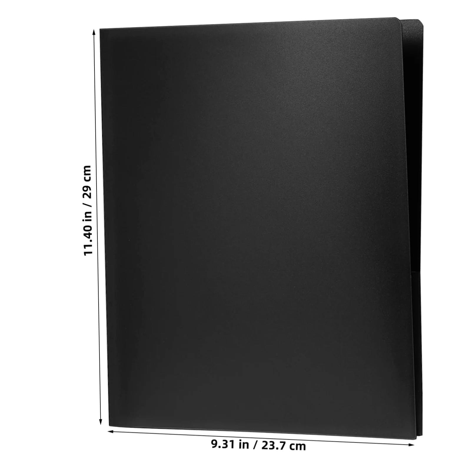 12 pezzi Cartelline Portadocumenti in Plastica Nera Organizer con Doppie Tasche e Porta Biglietti da Visita Protezione Documenti Resistente Pieghe Elegante e Leggero per Ufficio e