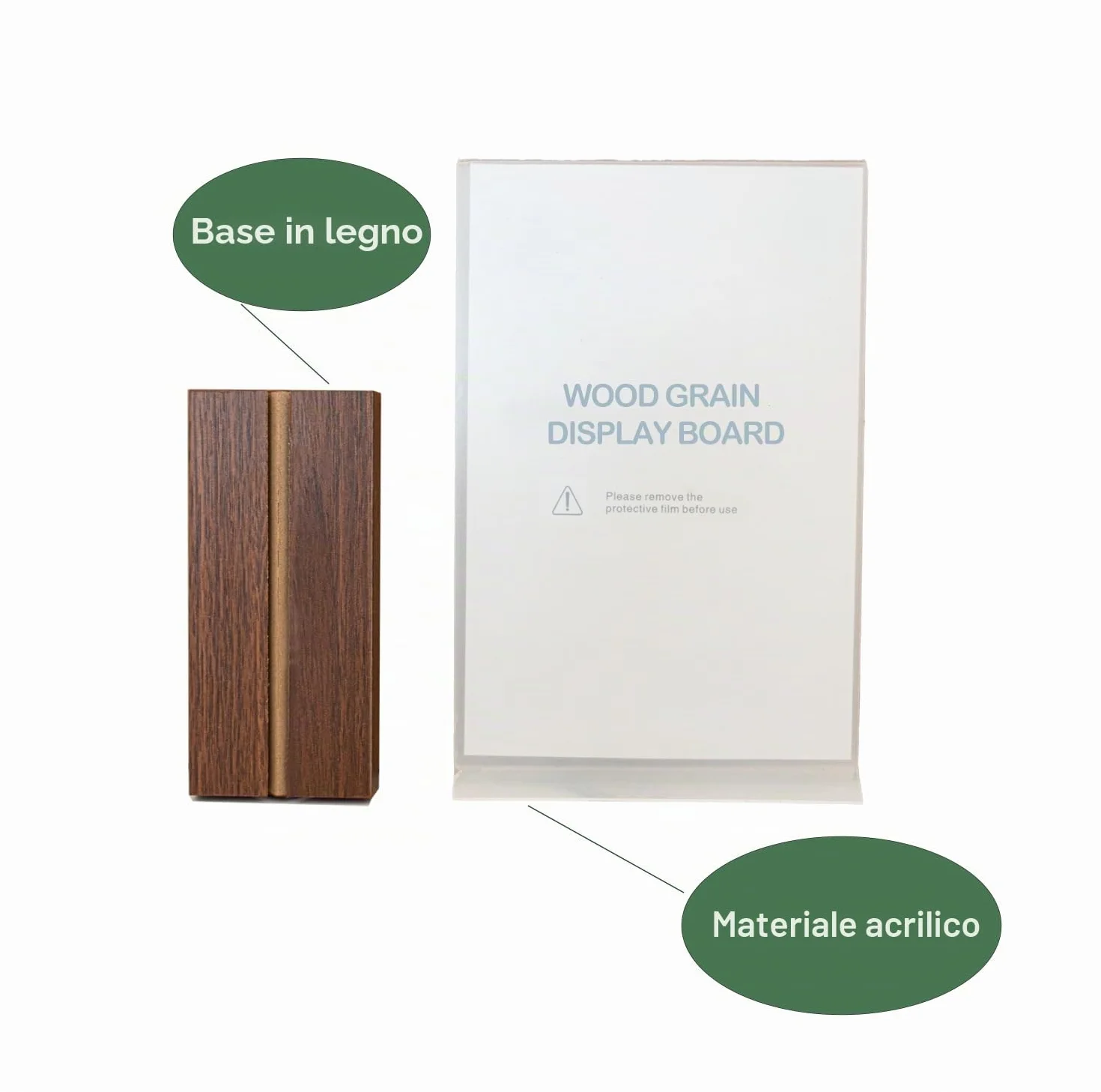 12 pezzi espositore plexiglass a5 in acrilico di alta gamma con base in legno espositore a5 per ufficio, ristorante, bar, negozio, matrimonio
