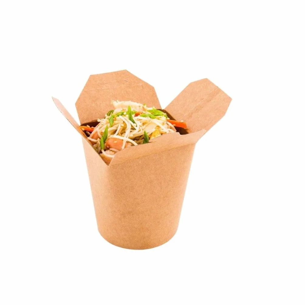 AVANA Scatole Noodles 480 ML cartoncino per asporto delivery take away riciclabile bio marroni