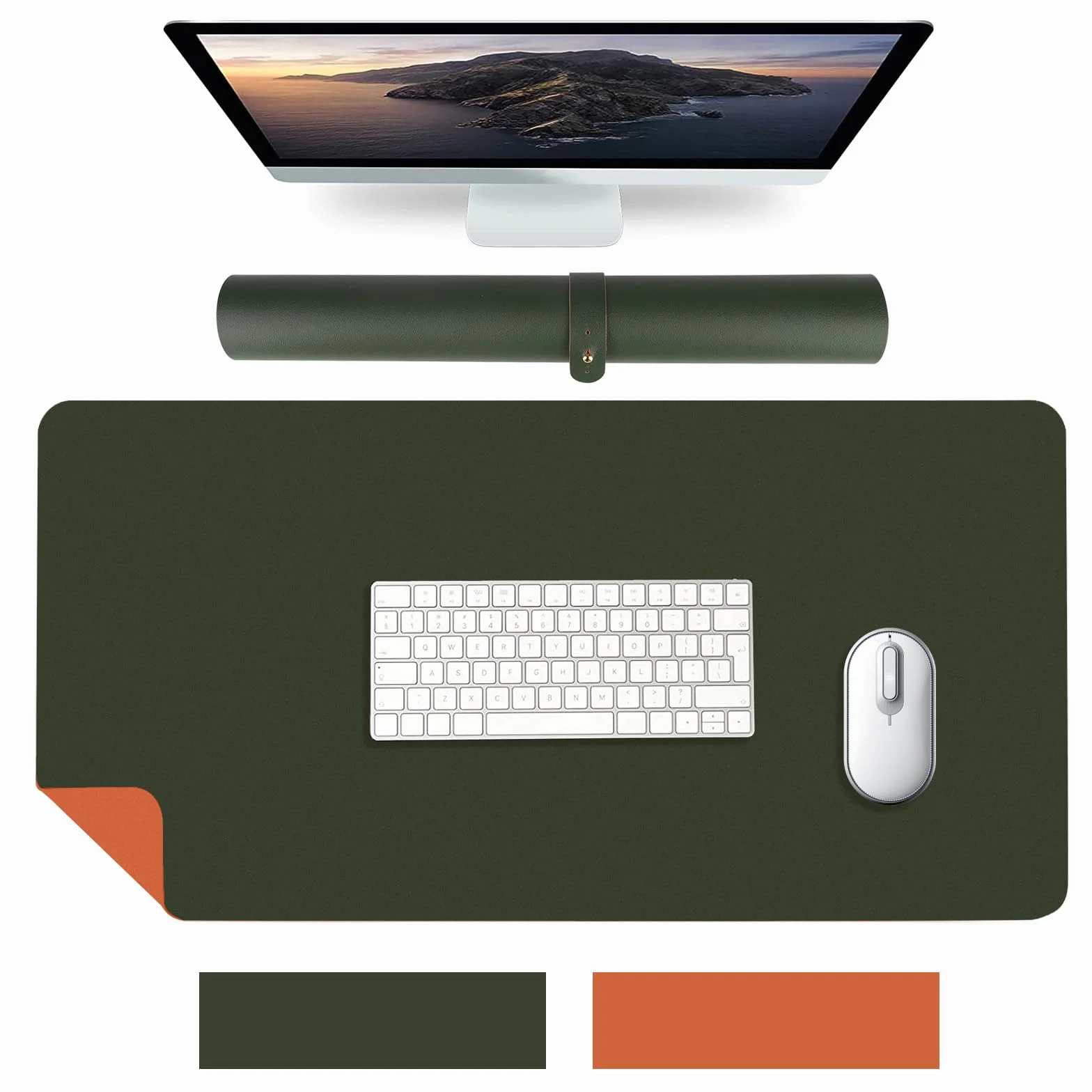 Tappetino per Mouse Grande 80x40cm Mouse Pad Gaming XXL in Pelle PU Antiscivolo