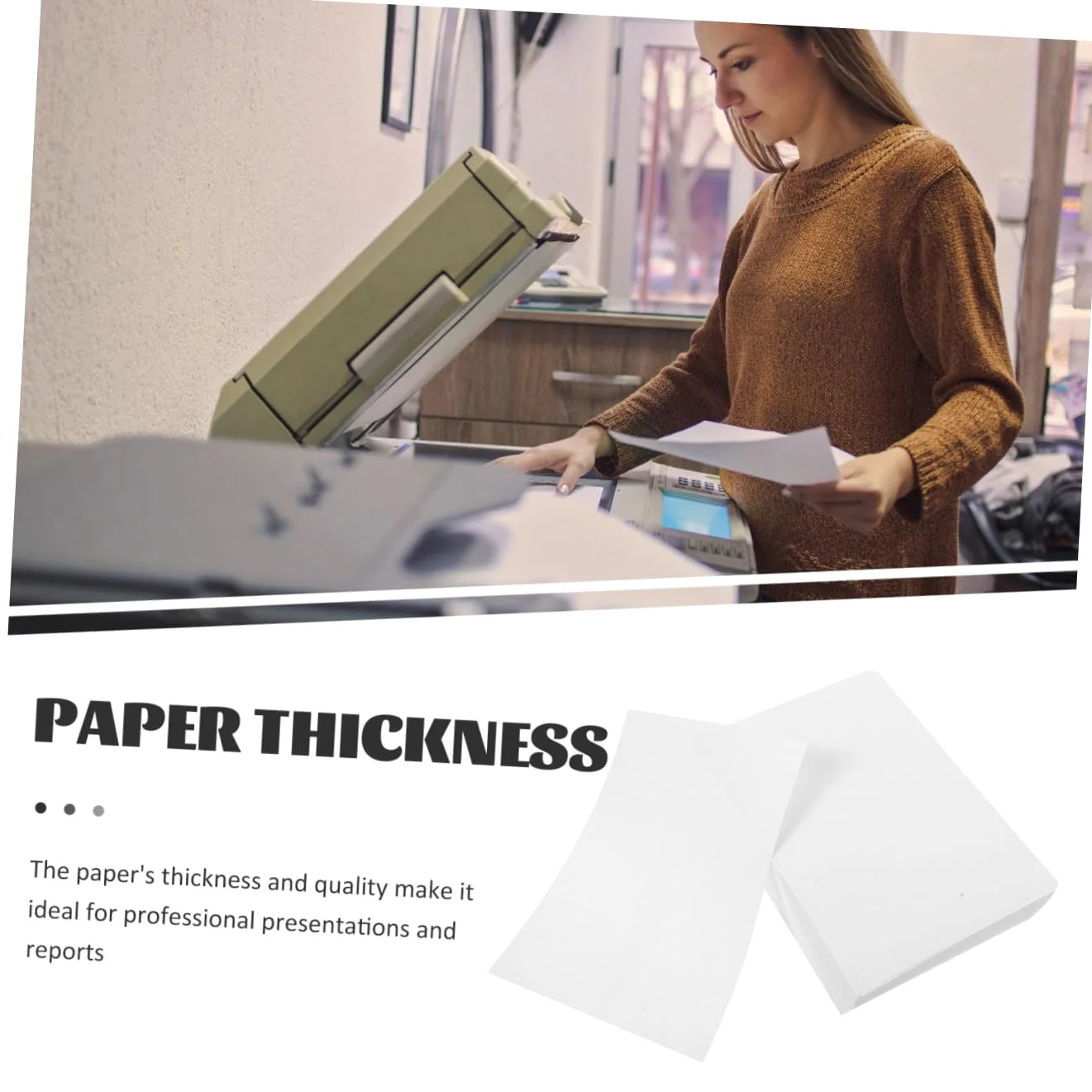 VILLCASE 500fogli Carta Bianca per Stampante di Carta da Stampa Spessa Cartone per Stampante Multiuso per Ufficio e Bricolage