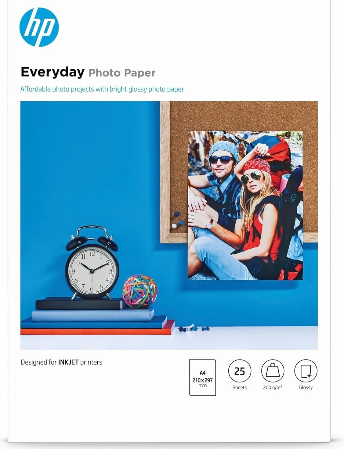 HP Everyday Q5451A Papier fotograficzny błyszczący 200 g/m² A4 25 arkuszy