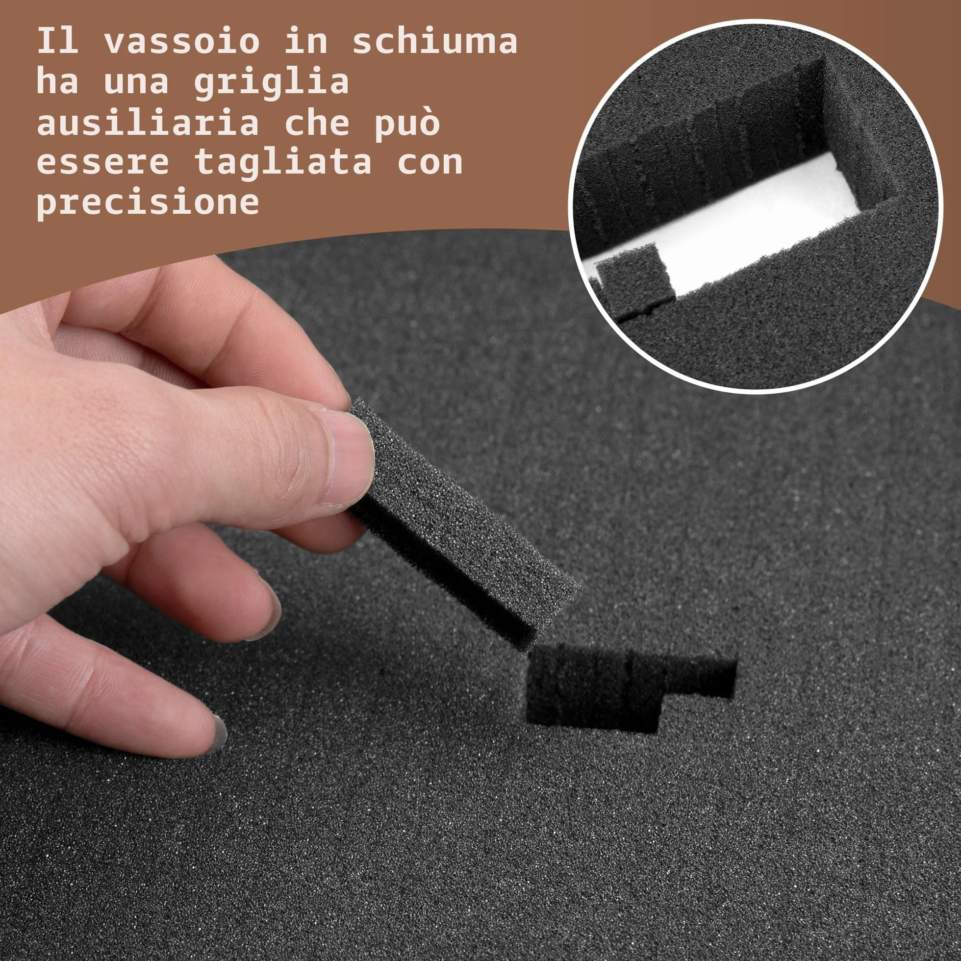 4 Pezzi Poliuretano espanso,Inserto in schiuma pretagliato, Imbottitura a dadi in schiuma 400 x 300 x 50 mm valigetta per fotocamera, inserto per valigia, miniature, attrezzi