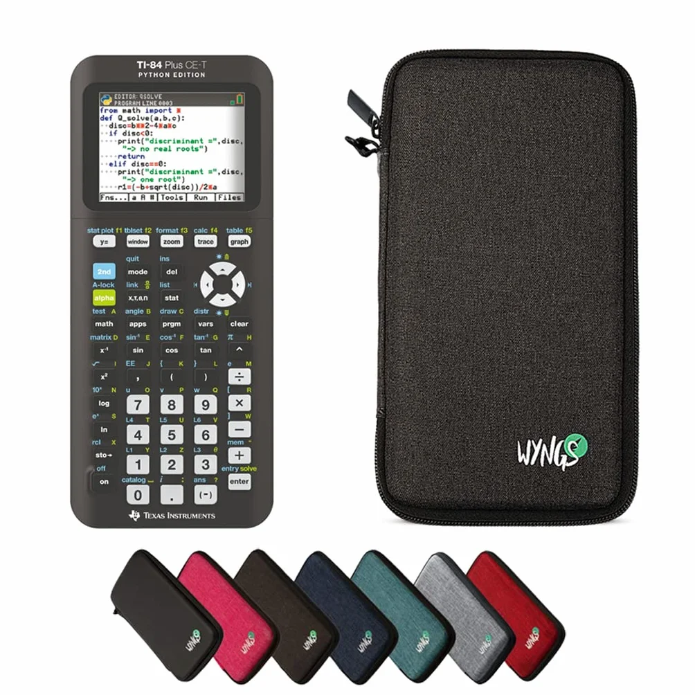 CALCUSO Pacchetto Base grigio scuro con Calcolatrice Grafica TI-84 Plus CE-T Python Edition
