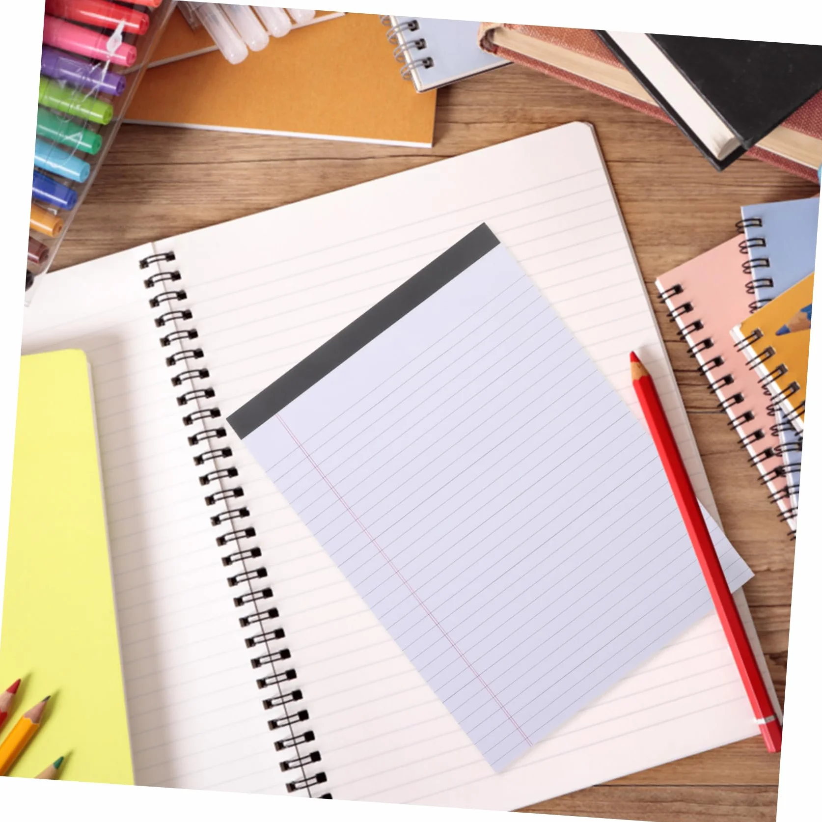 Notebook A4 a Righe Carta Spessa, Blocchetti Appunti da 4 Pezzi per Ufficio e Organizzazione senza Data