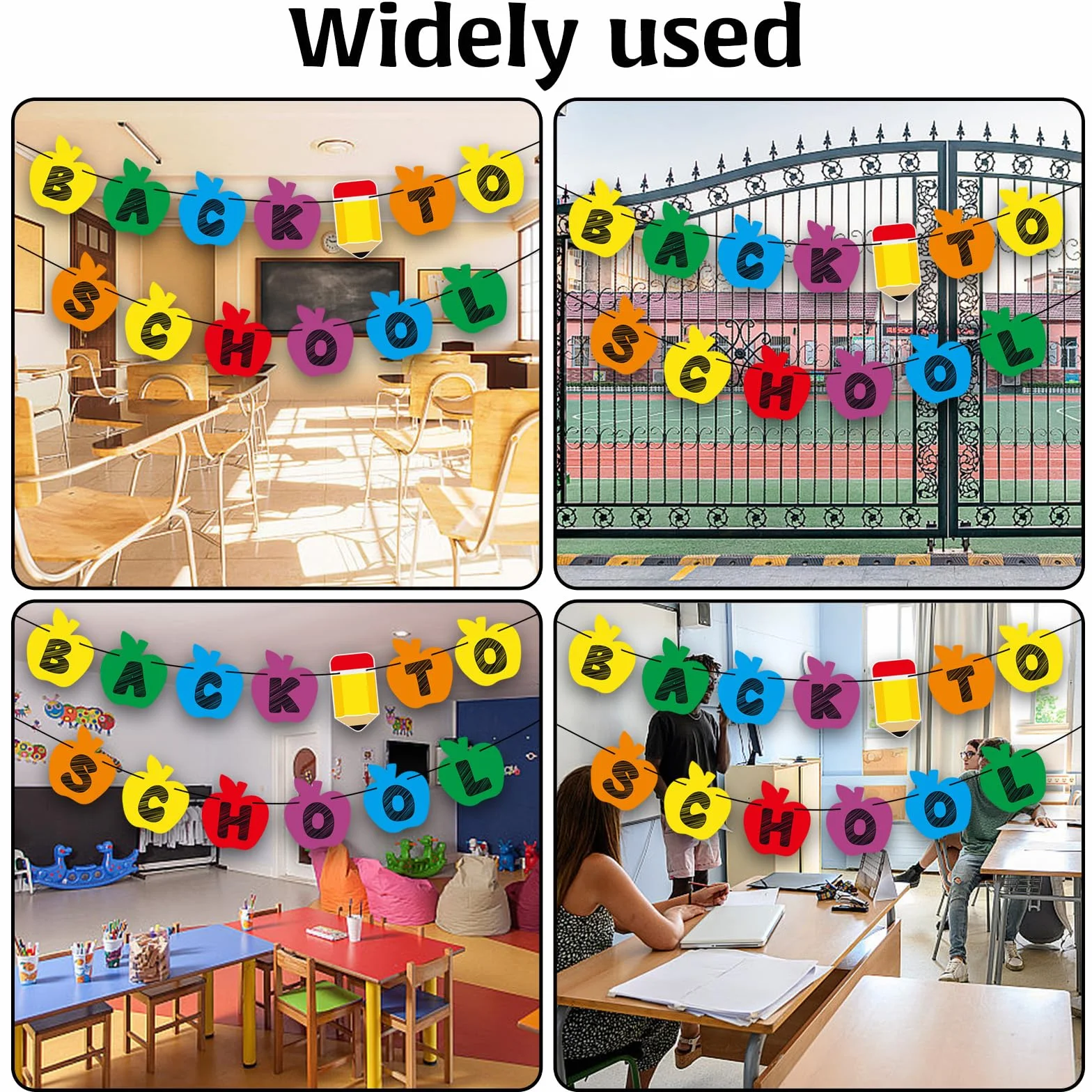 Back to School Banner Ritorno alle Decorazioni Scolastiche Striscione di Bentornato per Decorazioni in Classe