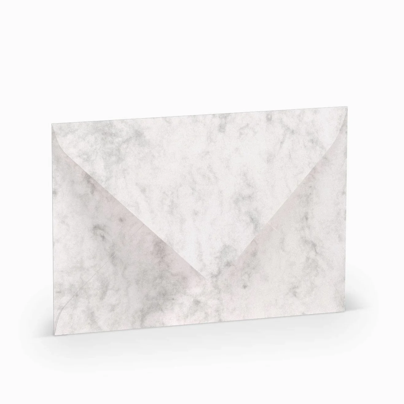 PAPERADO Paper24 - 500 buste per lettere, 100 g/m², senza finestra, 11,4 x 16,2 cm, con lembo a punta da inumidire, colore: grigio marmo bianco