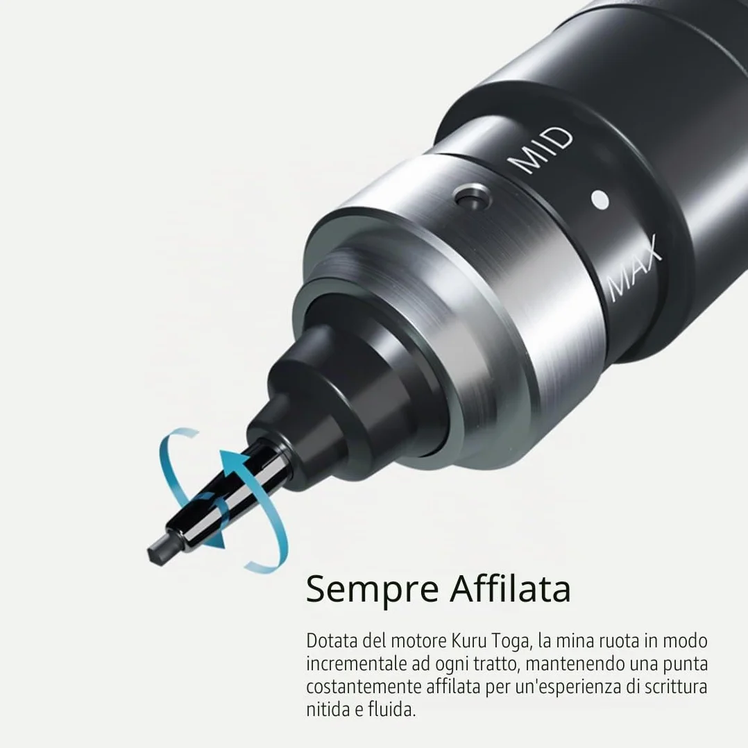 三菱鉛筆 Uni Kuru Toga Dive - Portamine, rotazione automatica della mina e avanzamento automatico regolabile, 0,5 mm, colore: Blu Abyss