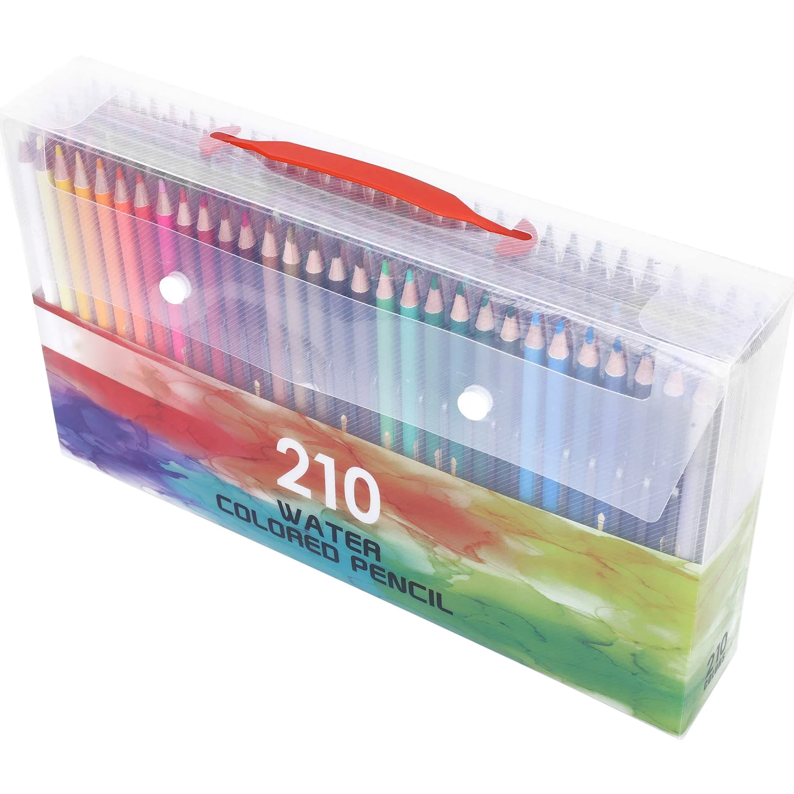 Set di Matite Acquerellabili da 210 Colori con Vassoio in PET Premium per Libri da Colorare per Adulti, Schizzi e Articoli per il Disegno Artistico