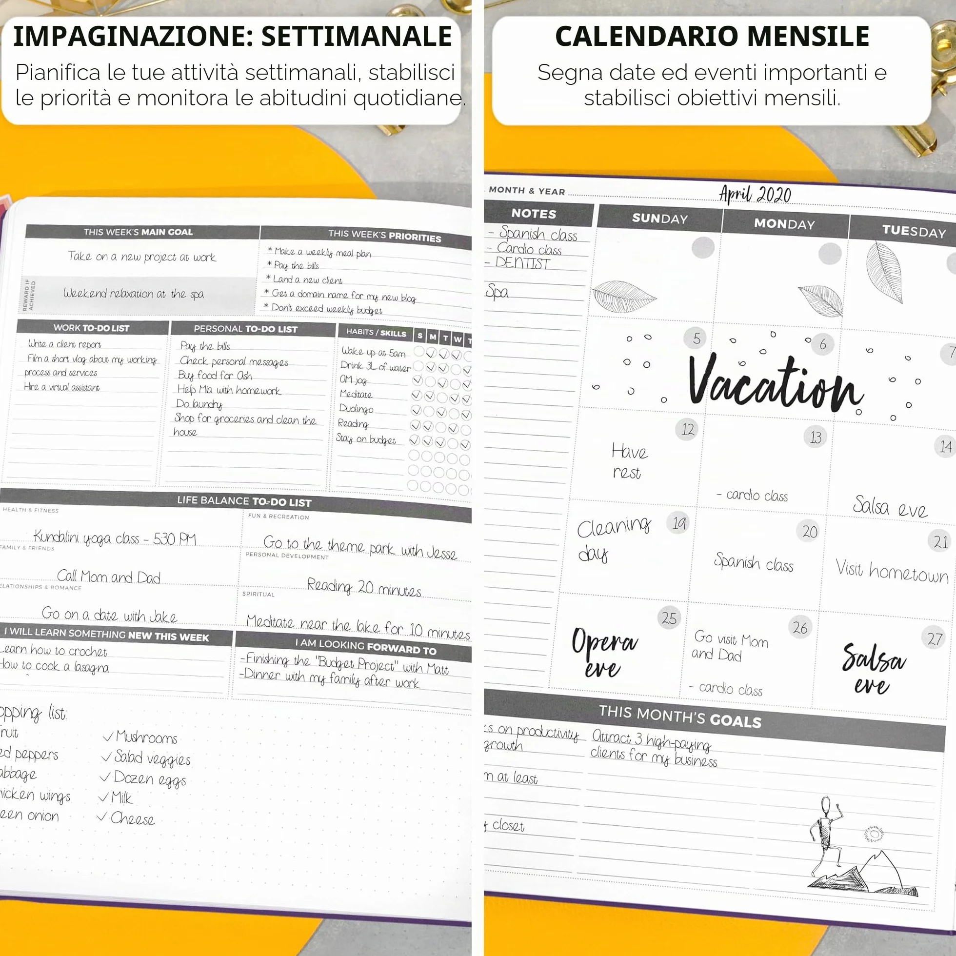 Clever Fox Planner Daily PRO – Agenda giornaliera e diario di gratitudine per aumentare la produttività, la gestione del tempo e raggiungere i tuoi obiettivi, senza date, formato A4, 21,5 x 28 cm,