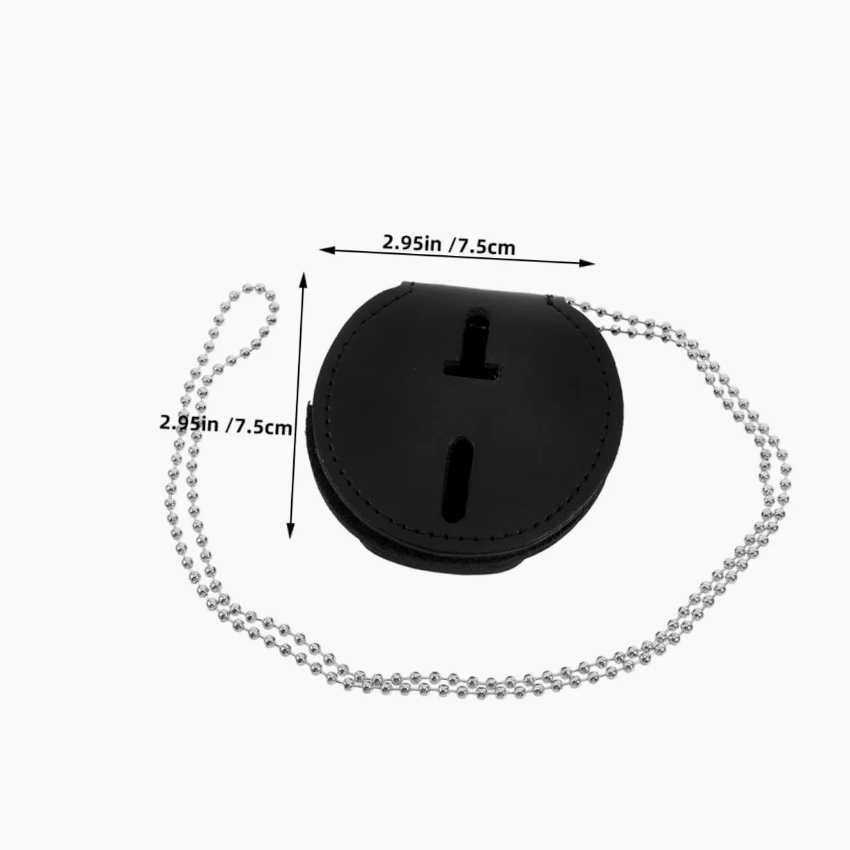 Porta Badge con Cordino e Clip 7pezzi in Pu Lega di Alluminio per Lavoro Eventi