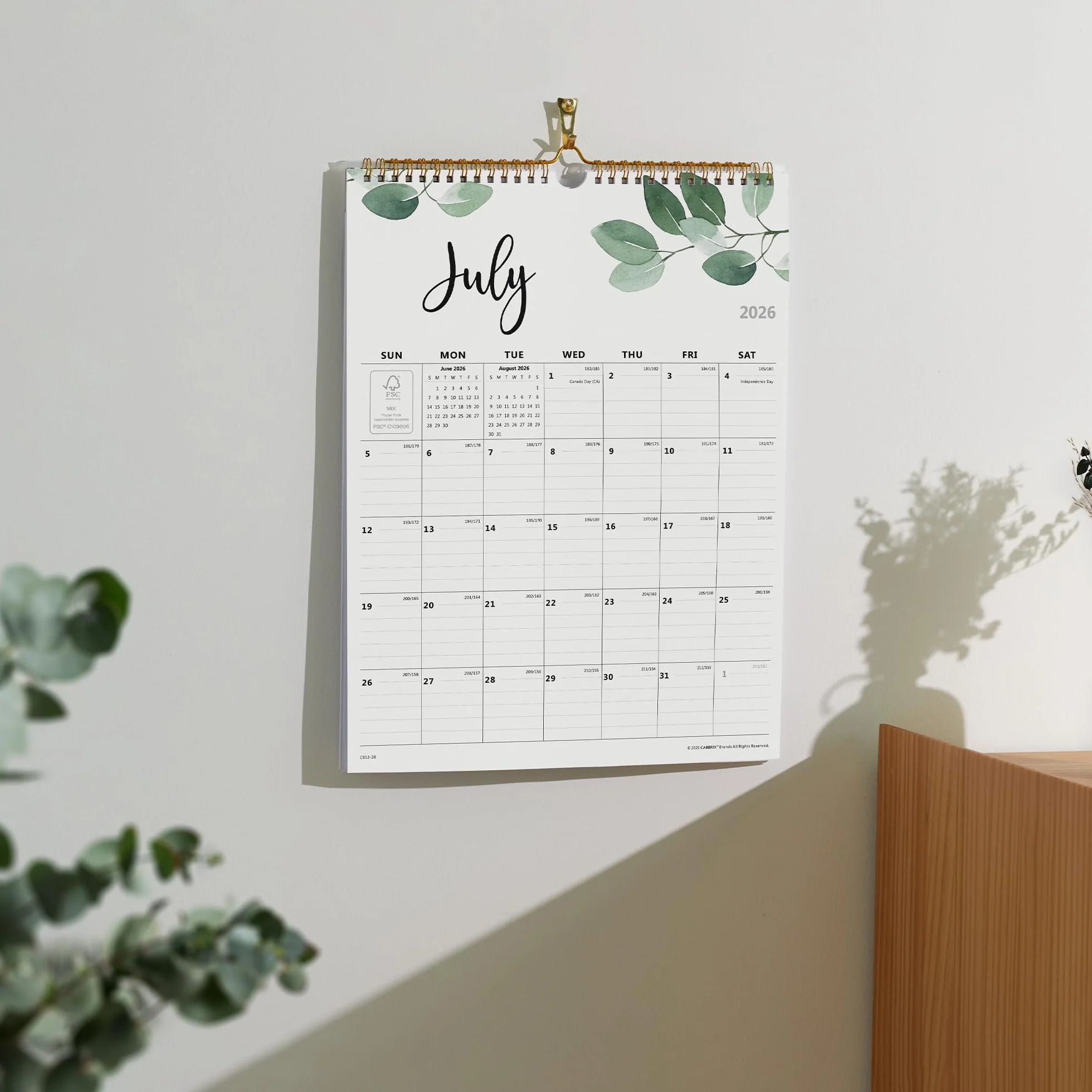 Calendario da parete 2025, calendario mensile da parete 2025-2026, va da gennaio 2025 a giugno 2026, perfetto per piani scolastici domestici, blocchi giornalieri, calendario da parete premium per