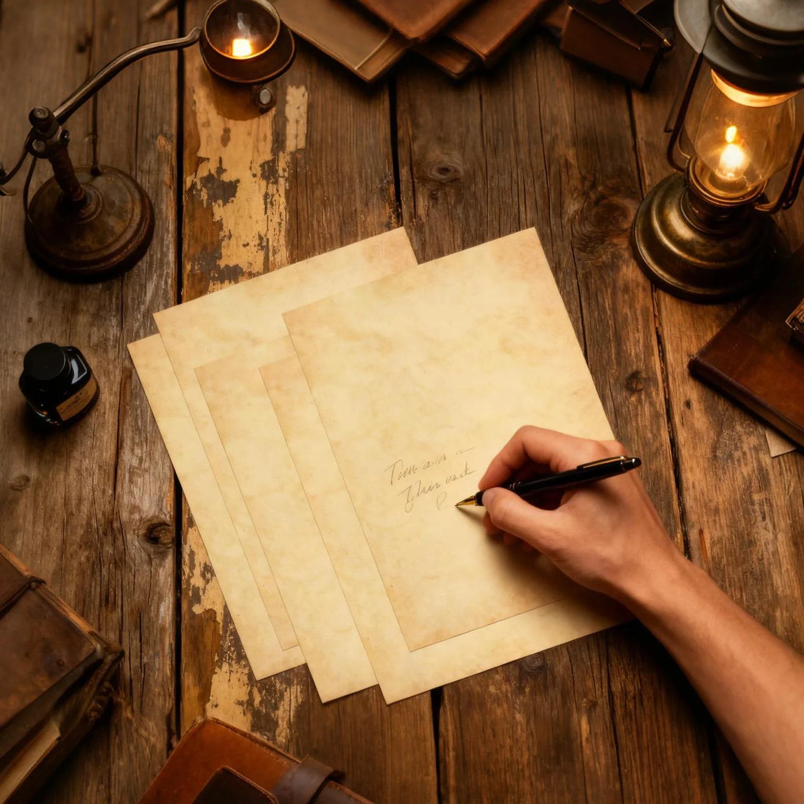 Carta pergamena A4 stampabile, fogli vintage per inviti e lettere